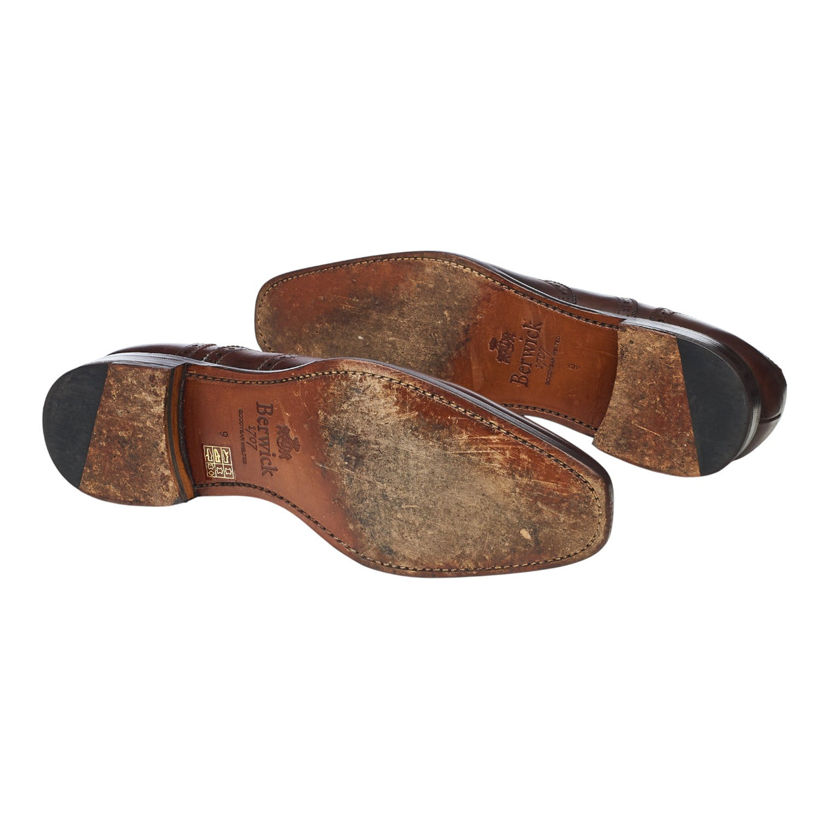 '4475' Dark Brown Leather Oxford Brogues UK 9