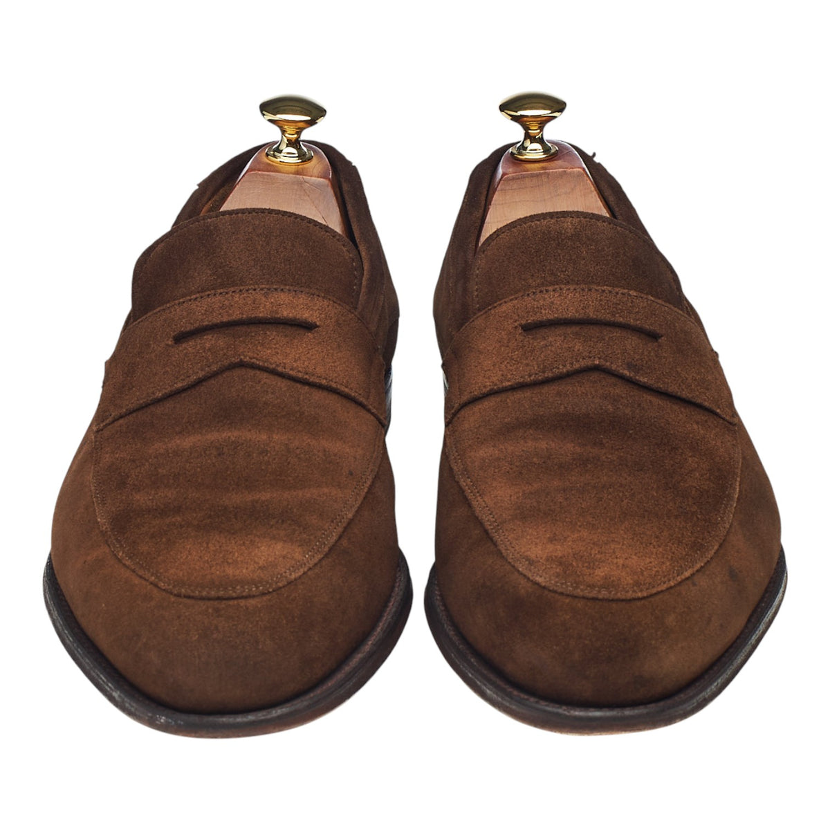 'Lewisham' Brown Suede Loafers UK 9.5 F