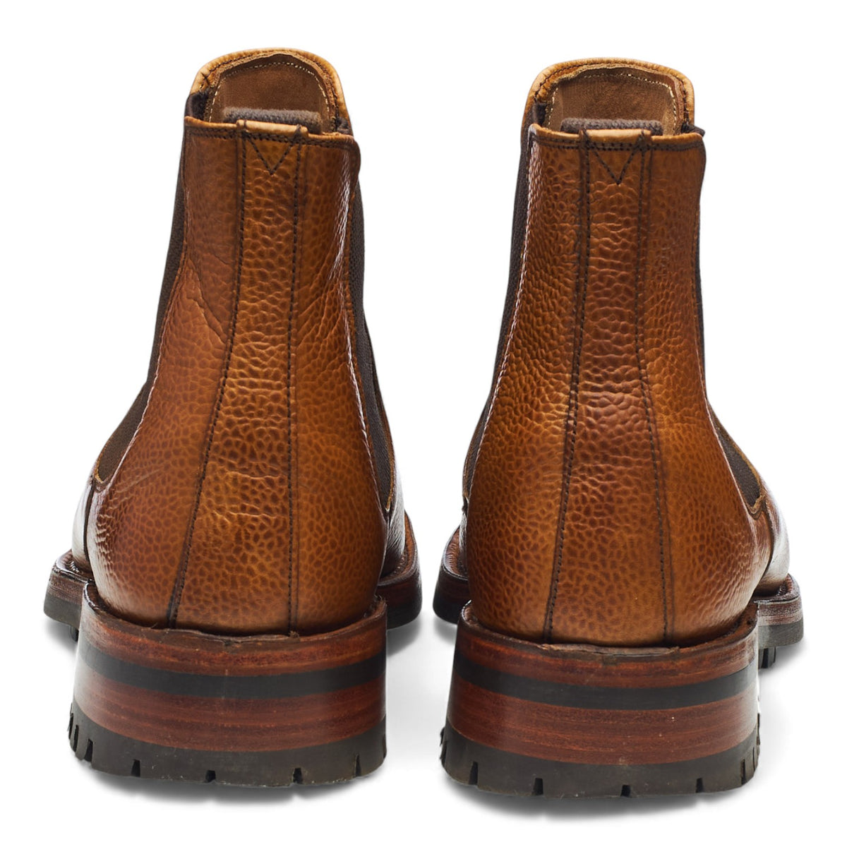 'Ribble' Tan Brown Leather Veldtschoen Chelsea Boots UK 6 F