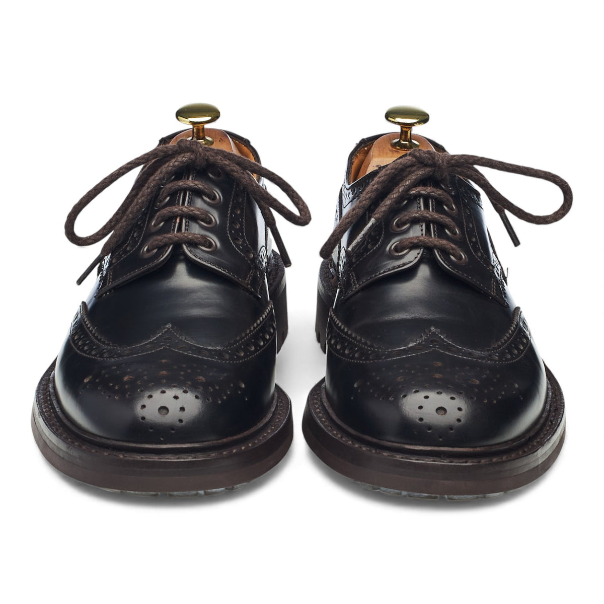 'McPherson' Dark Brown Leather Derby Brogues UK 8 G