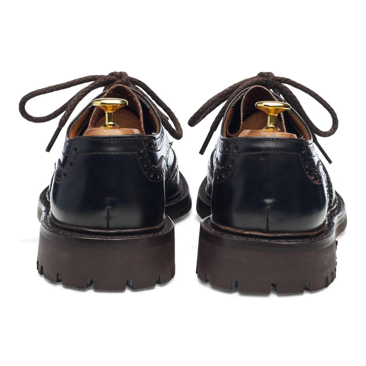 'McPherson' Dark Brown Leather Derby Brogues UK 8 G