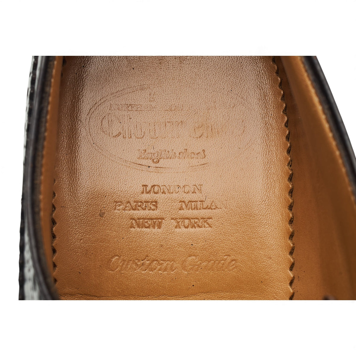 'McPherson' Dark Brown Leather Derby Brogues UK 8 G