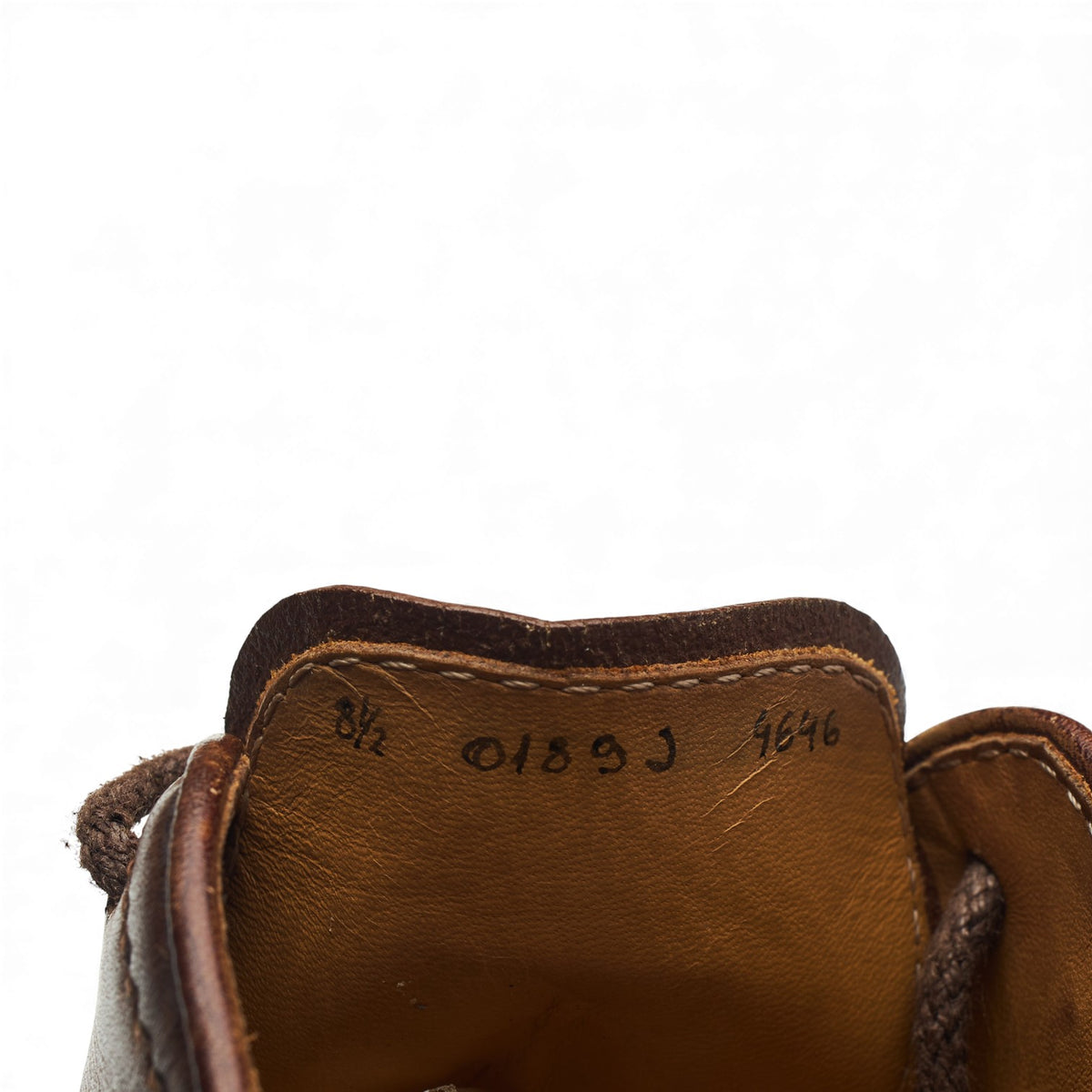 'Alessio Padova' Brown Patina Leather Wholecut Oxford UK 8.5