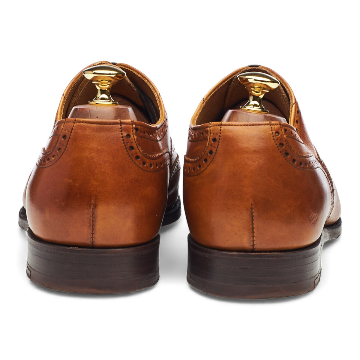 'Dartmouth' Tan Brown Leather Oxford Brogues UK 10 F