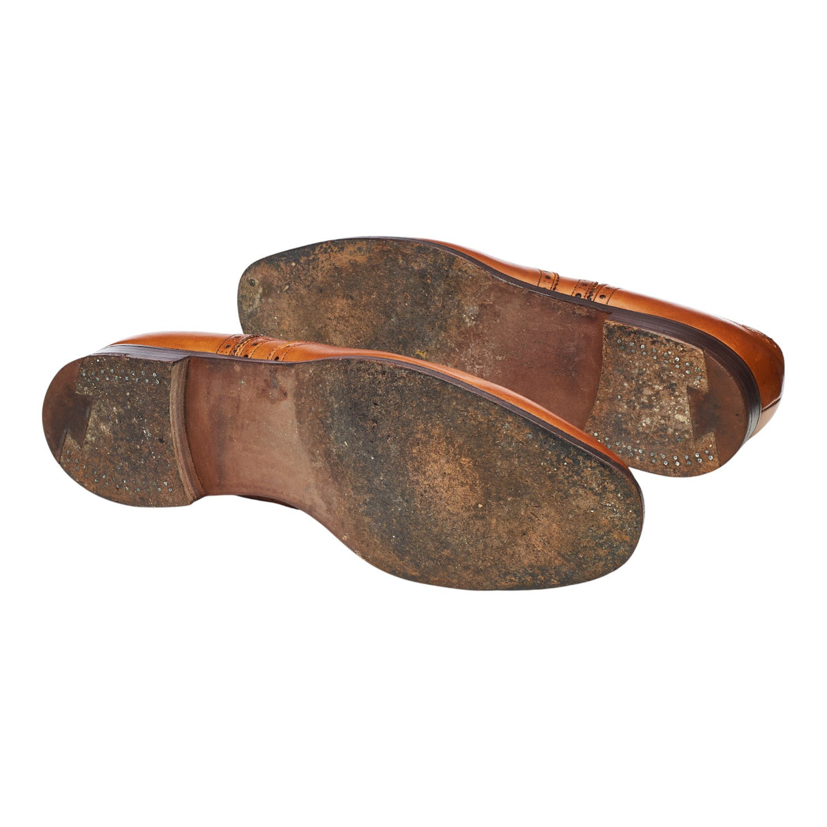 'Dartmouth' Tan Brown Leather Oxford Brogues UK 10 F