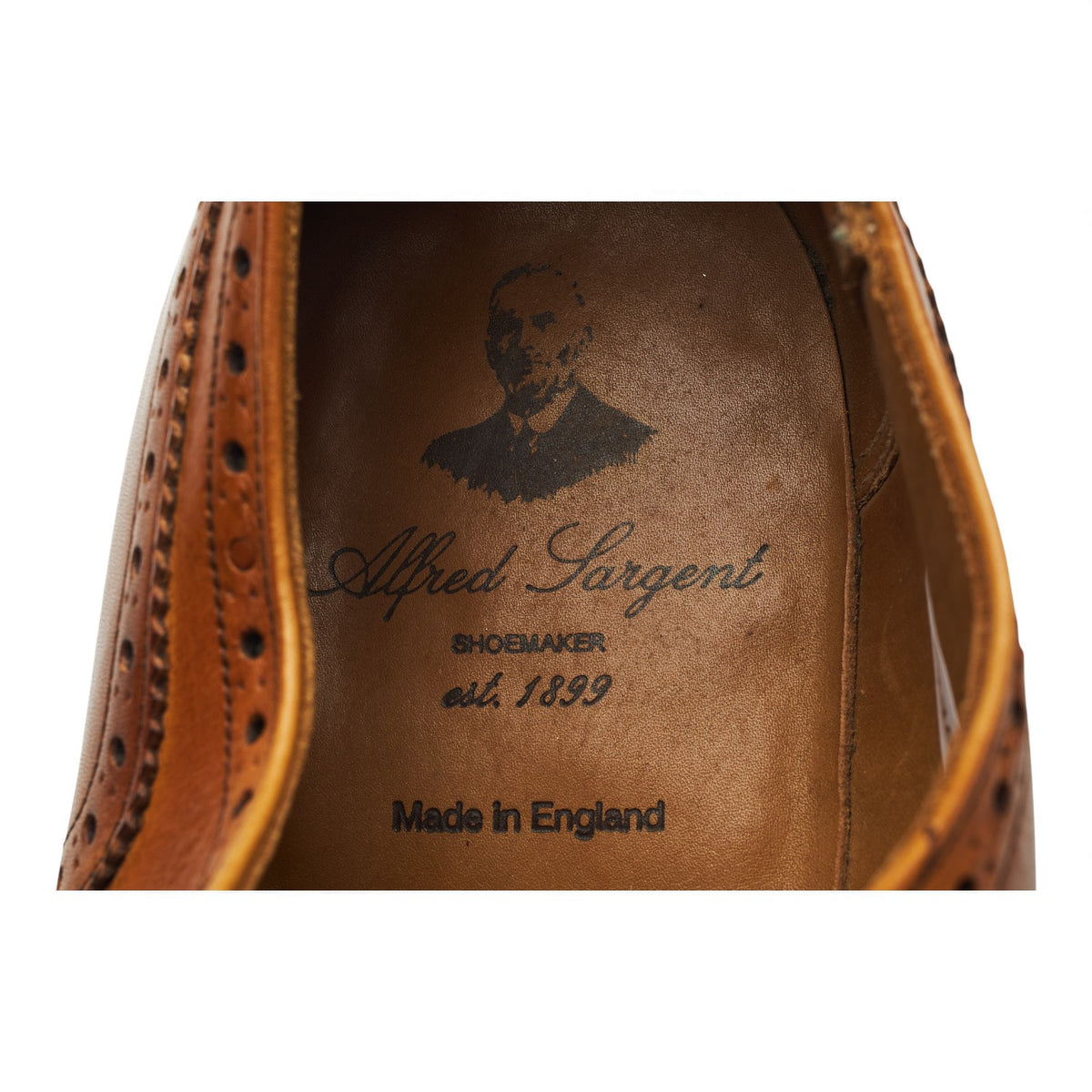 'Dartmouth' Tan Brown Leather Oxford Brogues UK 10 F