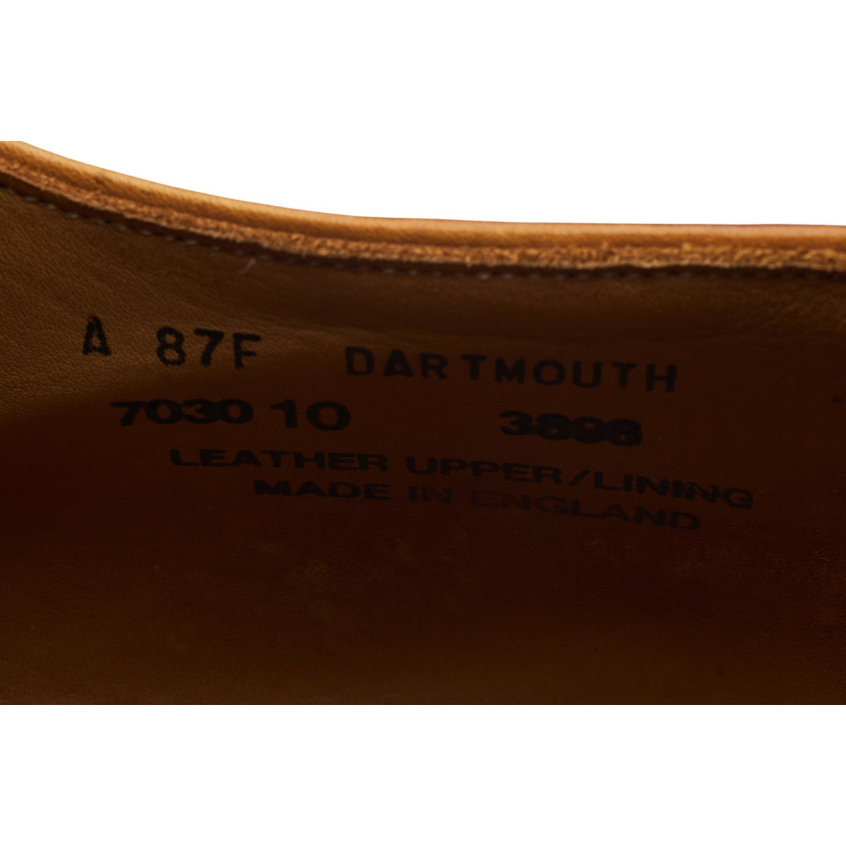 'Dartmouth' Tan Brown Leather Oxford Brogues UK 10 F