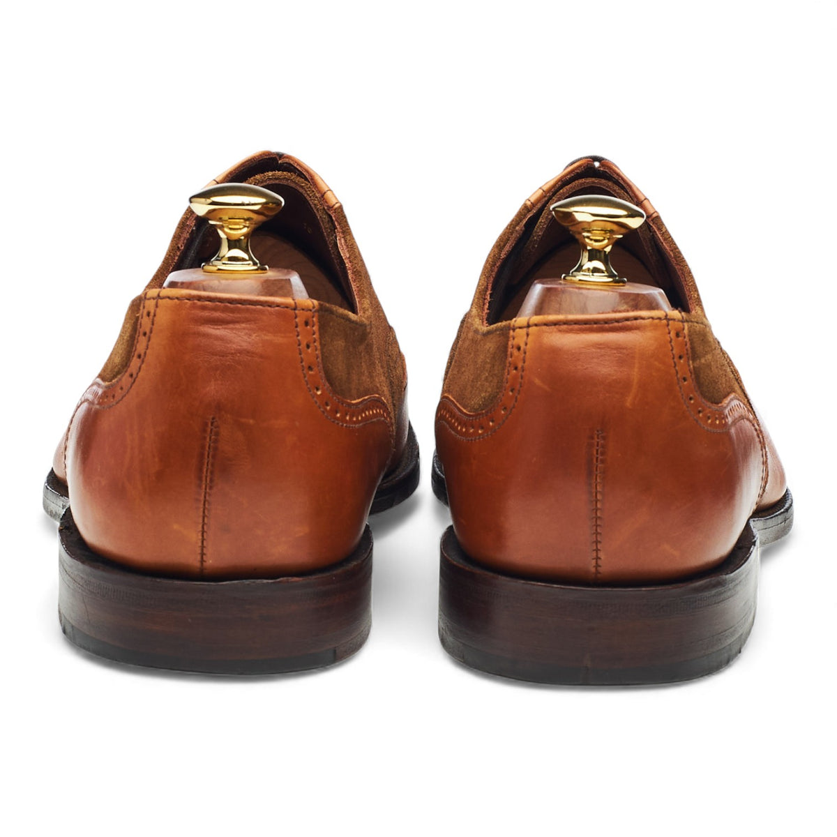 Charles Tyrwhitt 'Wolseley' Tan Brown Leather Suede Spectator Brogues UK 10 F