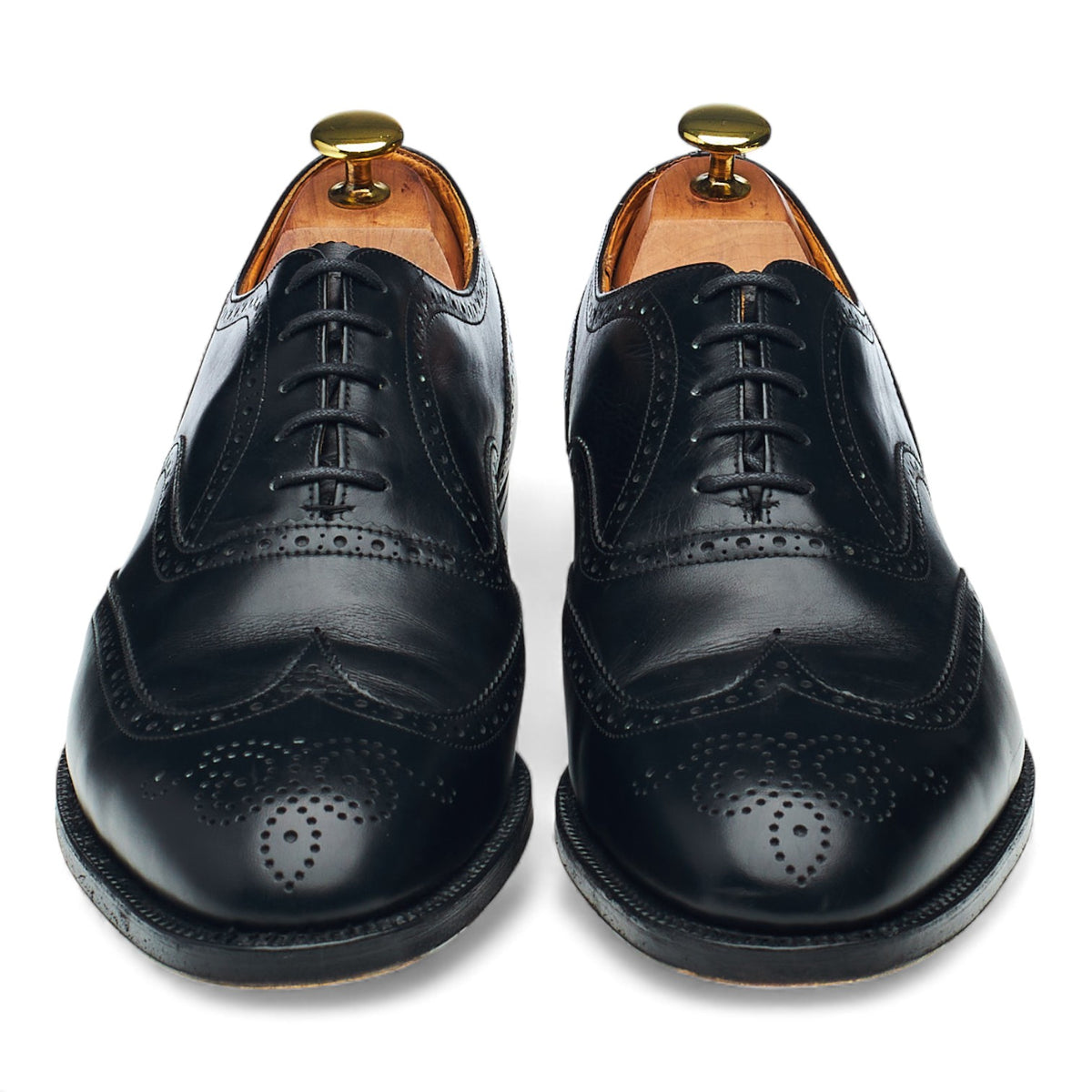 Black Leather Oxford Brogues UK 8.5 F