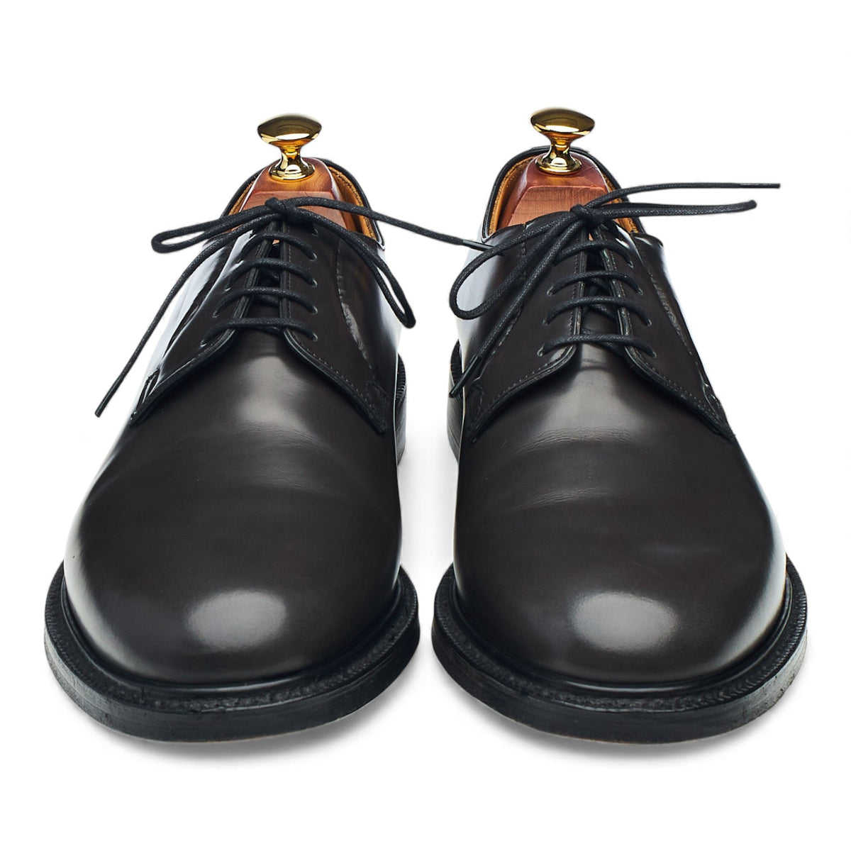 'Shannon' Dark Grey Leather Derby UK 9.5 F