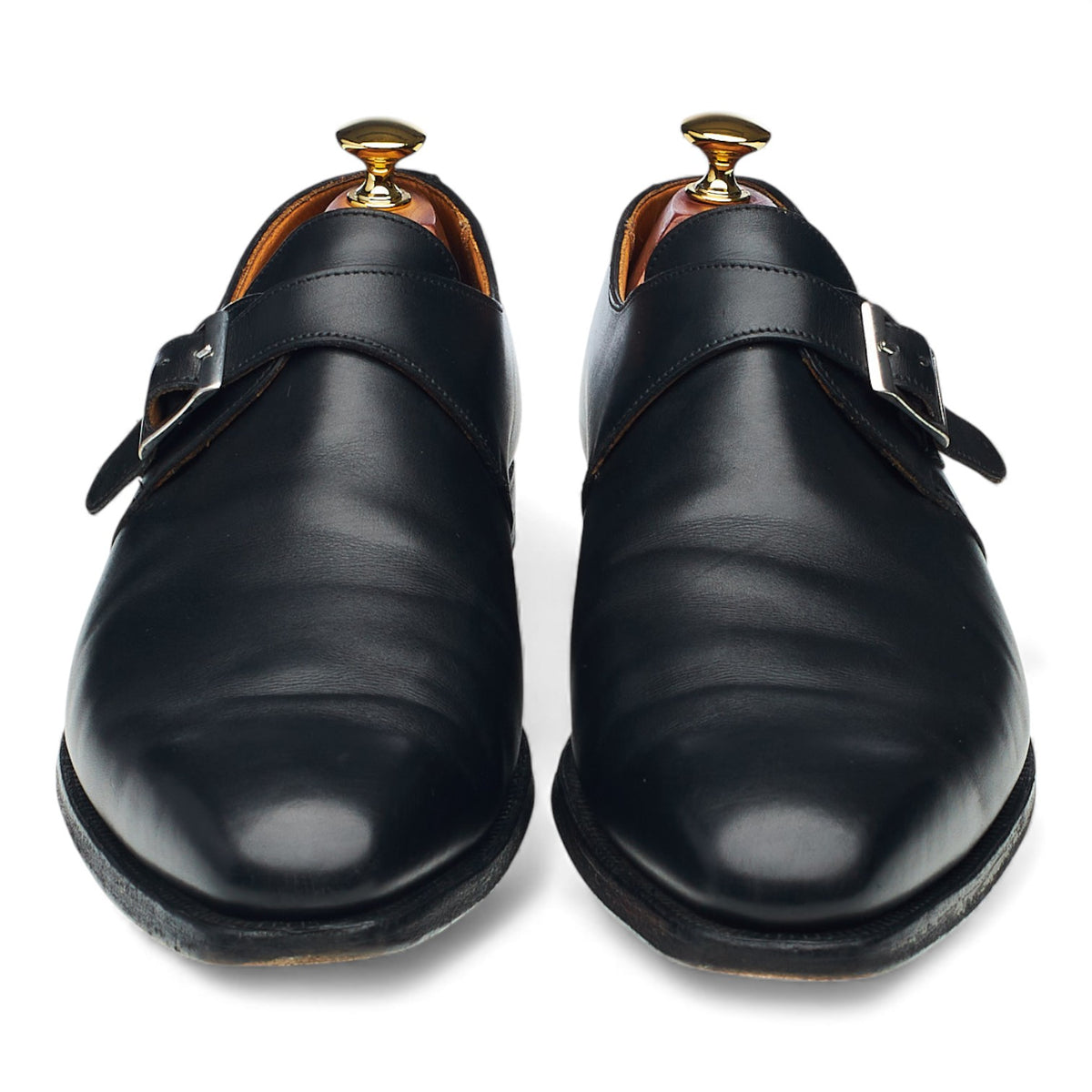 'Monkton' Black Leather Monk Strap UK 9 E