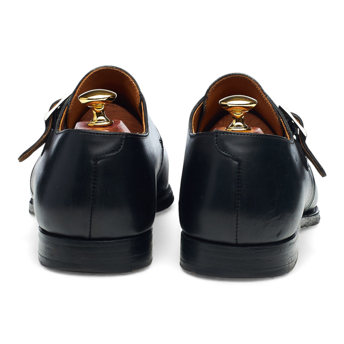 'Monkton' Black Leather Monk Strap UK 9 E