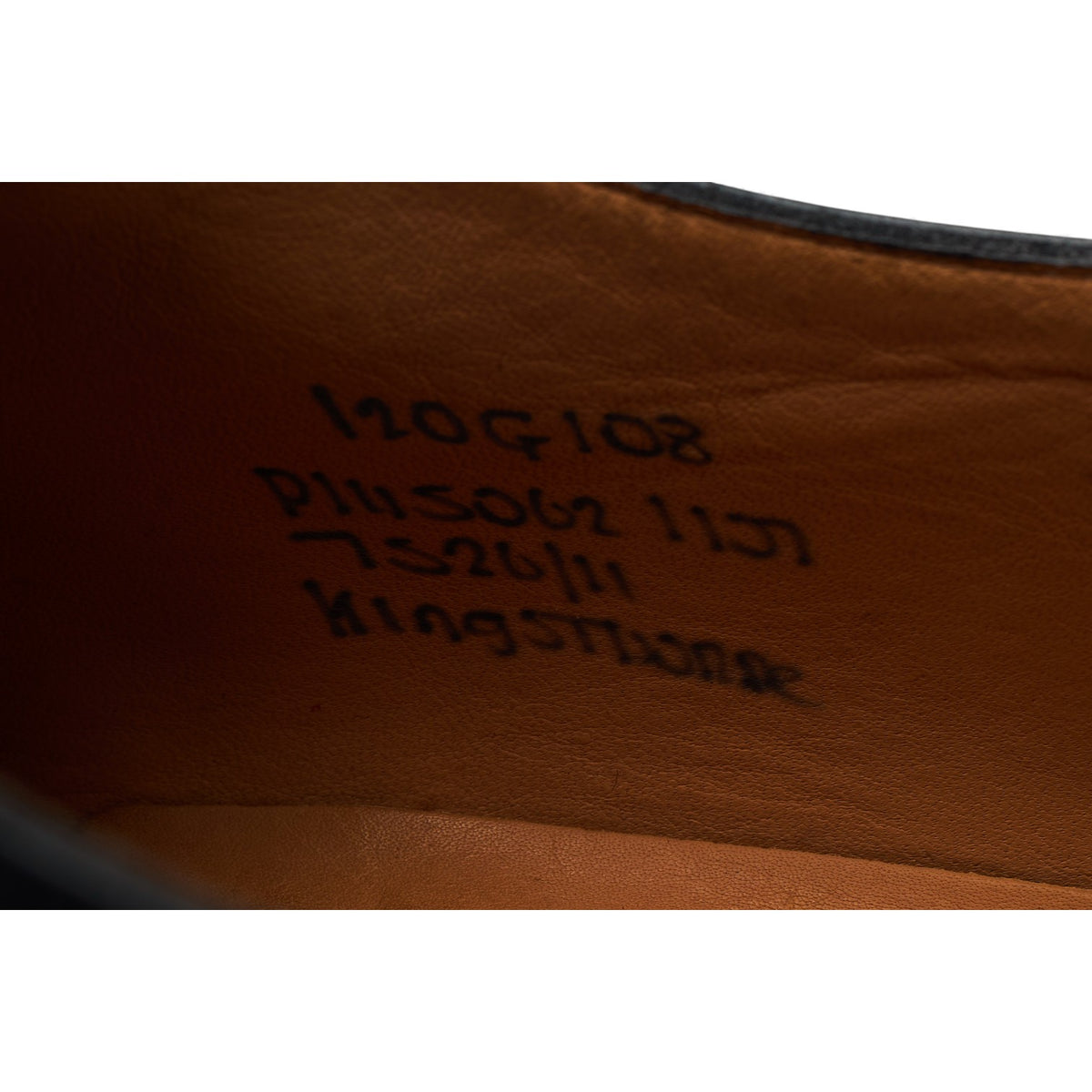 'Kingsthorpe' Black Leather Apron Derby UK 12 G