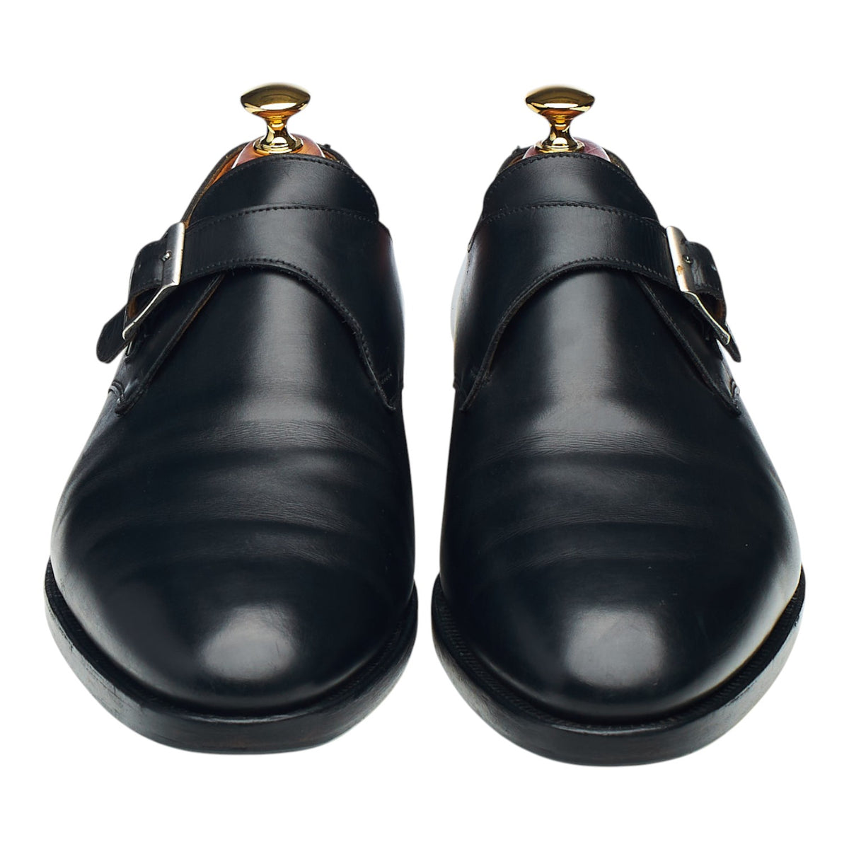 'Swindon' Black Leather Monk Strap UK 9 G