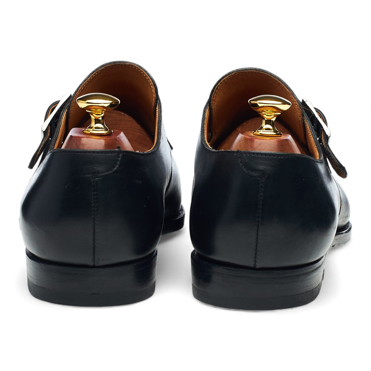'Swindon' Black Leather Monk Strap UK 9 G
