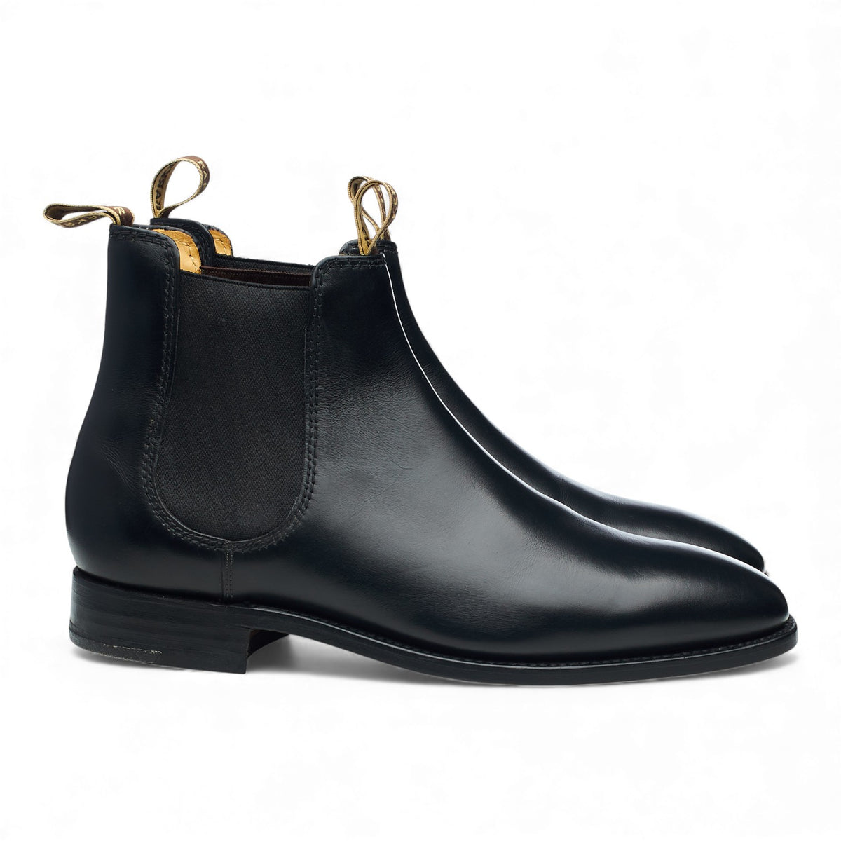 'Mansfield' Black Leather Chelsea Boots UK 7 F