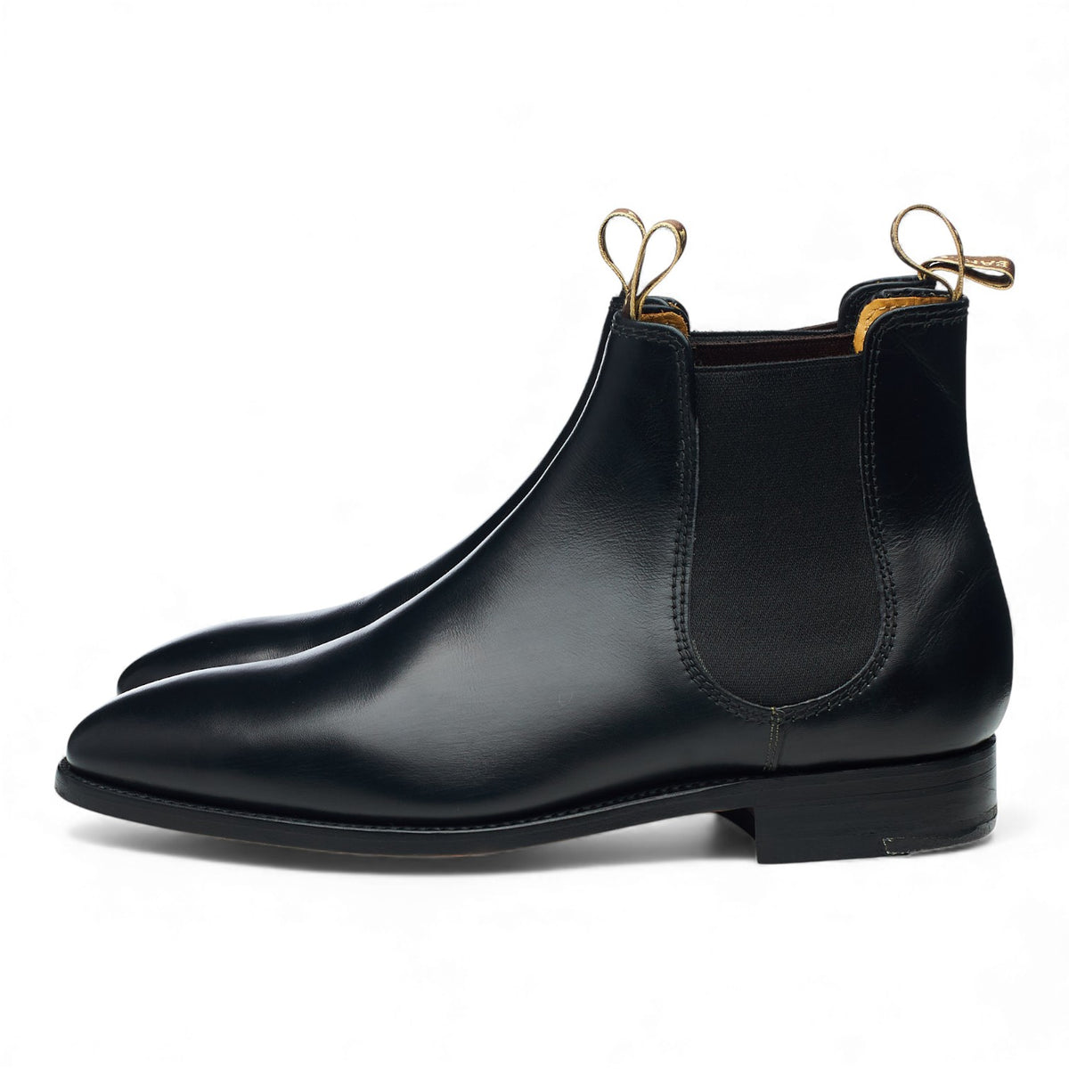 'Mansfield' Black Leather Chelsea Boots UK 7 F