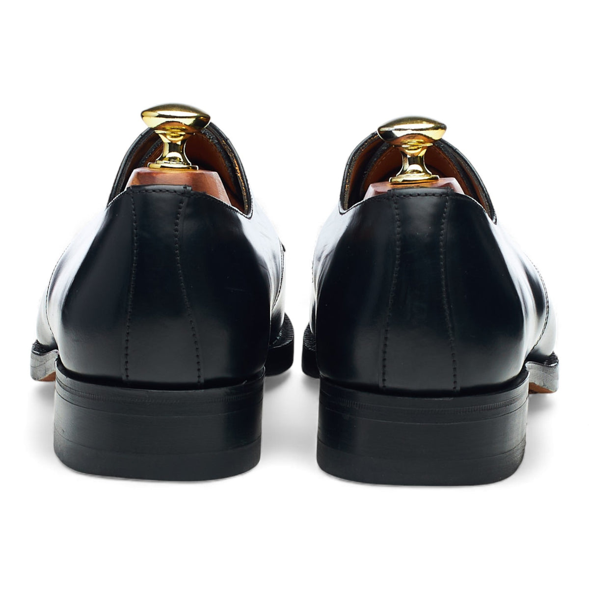 Black Leather Cap Toe Derby UK 7.5