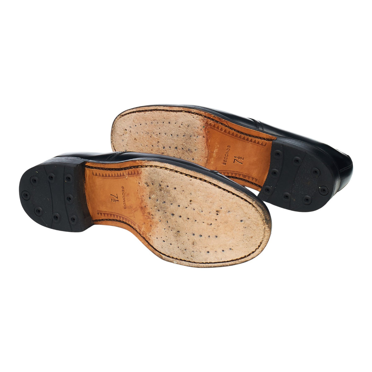 Black Leather Cap Toe Derby UK 7.5