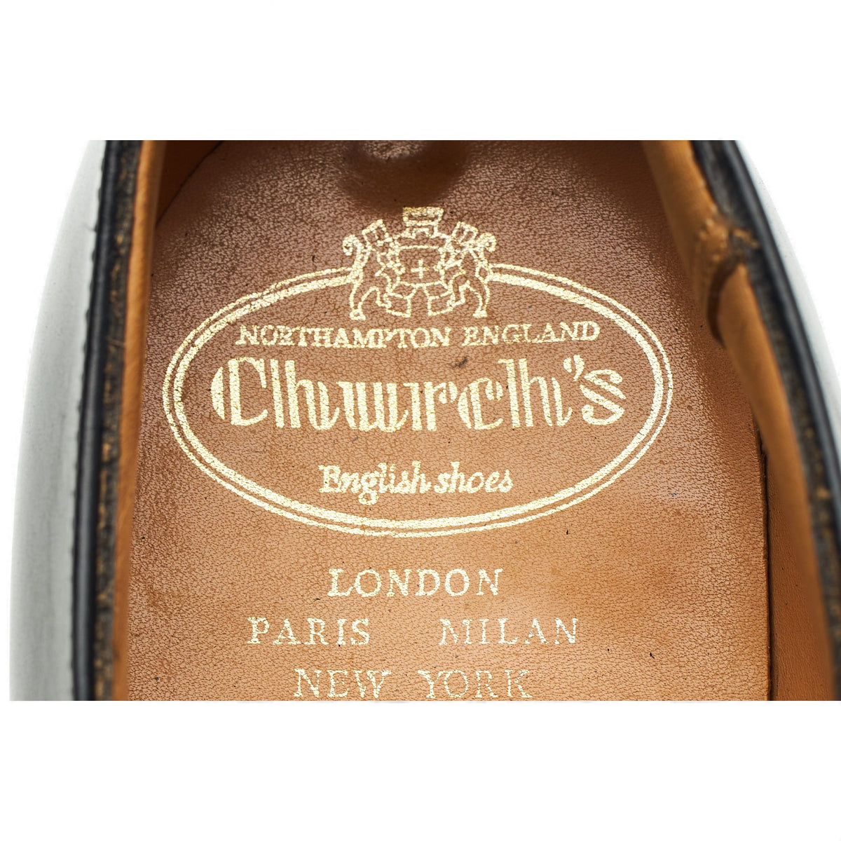 'Consul' Black Leather Oxford UK 6 G