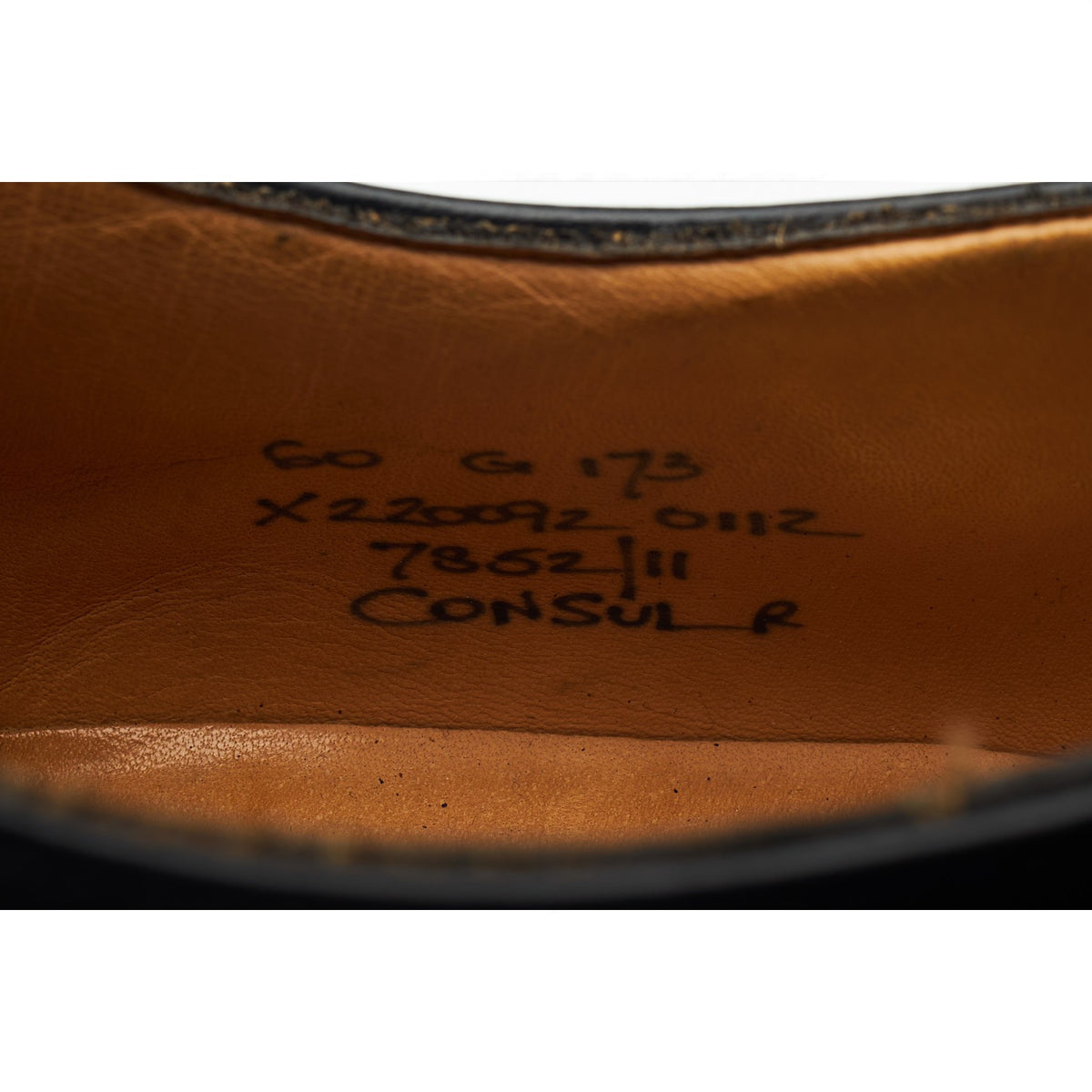 'Consul' Black Leather Oxford UK 6 G