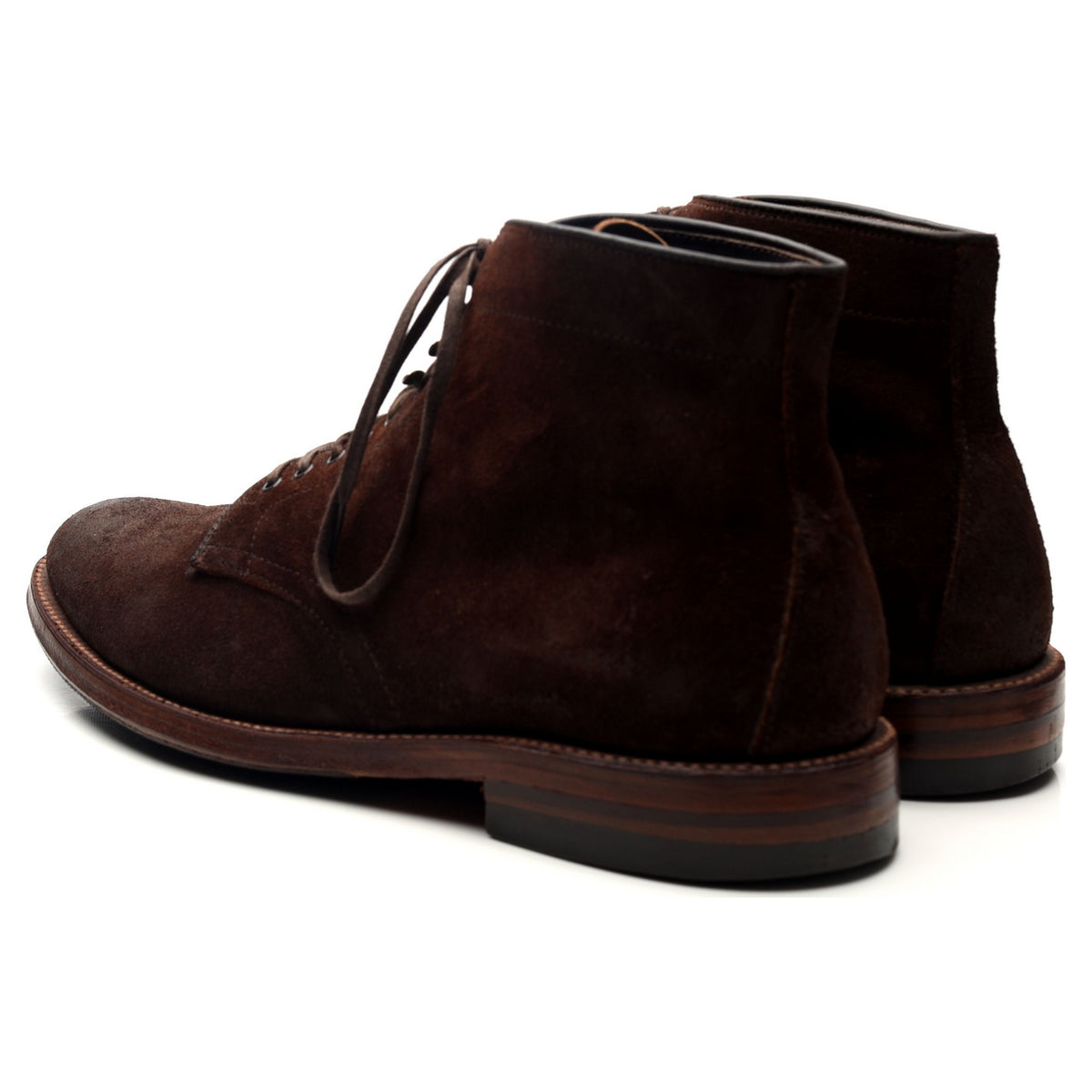 &#39;45191H&#39; Dark Brown Waxed Suede Boots UK 10.5 US 11 D