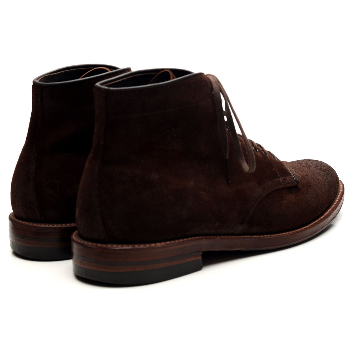 &#39;45191H&#39; Dark Brown Waxed Suede Boots UK 10.5 US 11 D