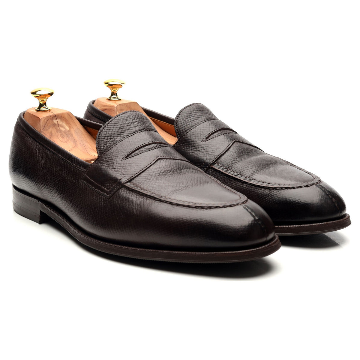 &#39;Sloane&#39; Dark Brown Leather Loafers UK 11.5 F