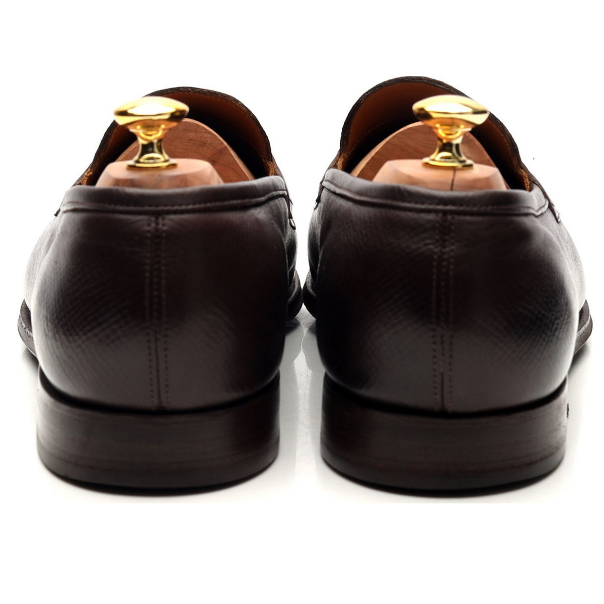 &#39;Sloane&#39; Dark Brown Leather Loafers UK 11.5 F