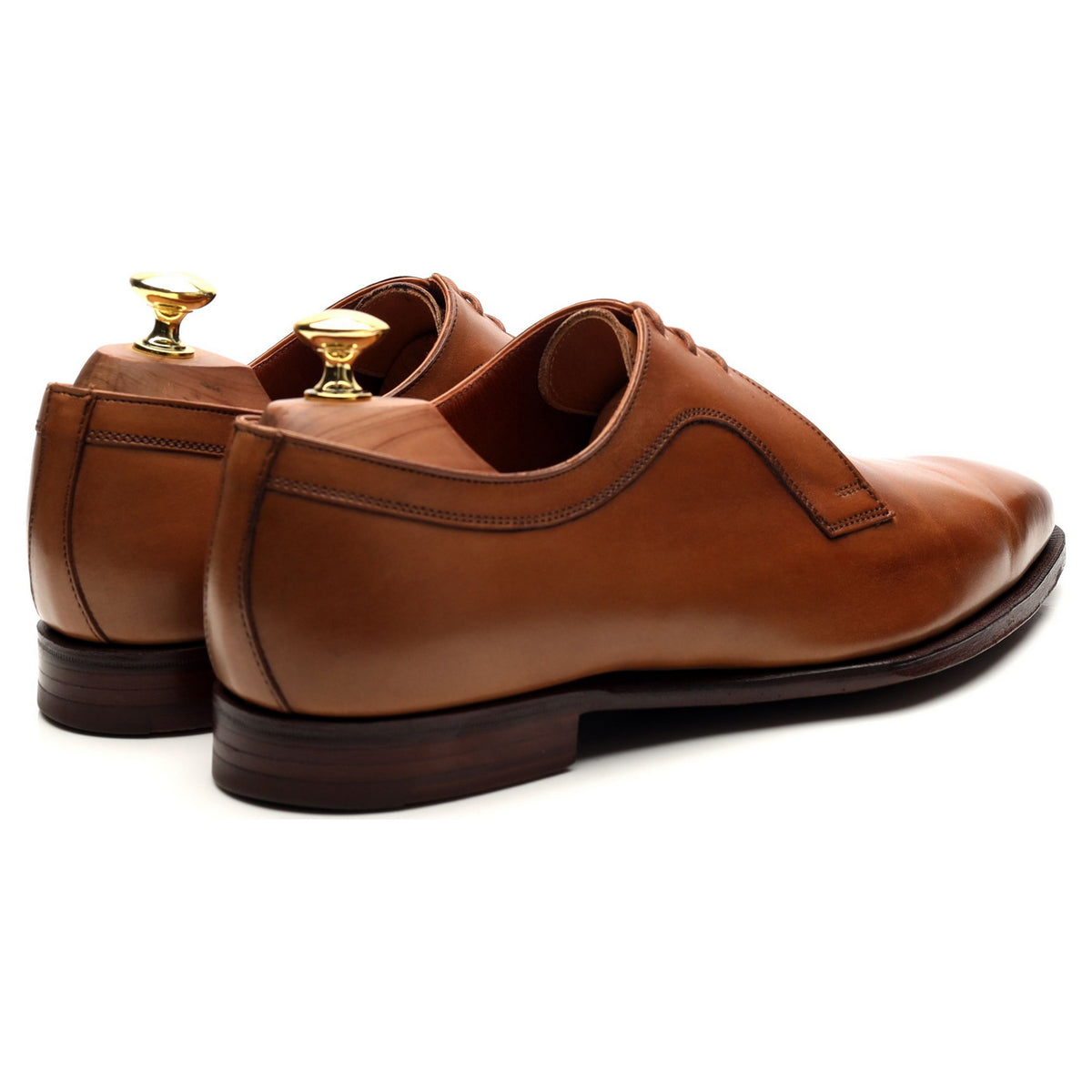 &#39;Mansfield&#39; Tan Brown Leather Derby UK 8 E