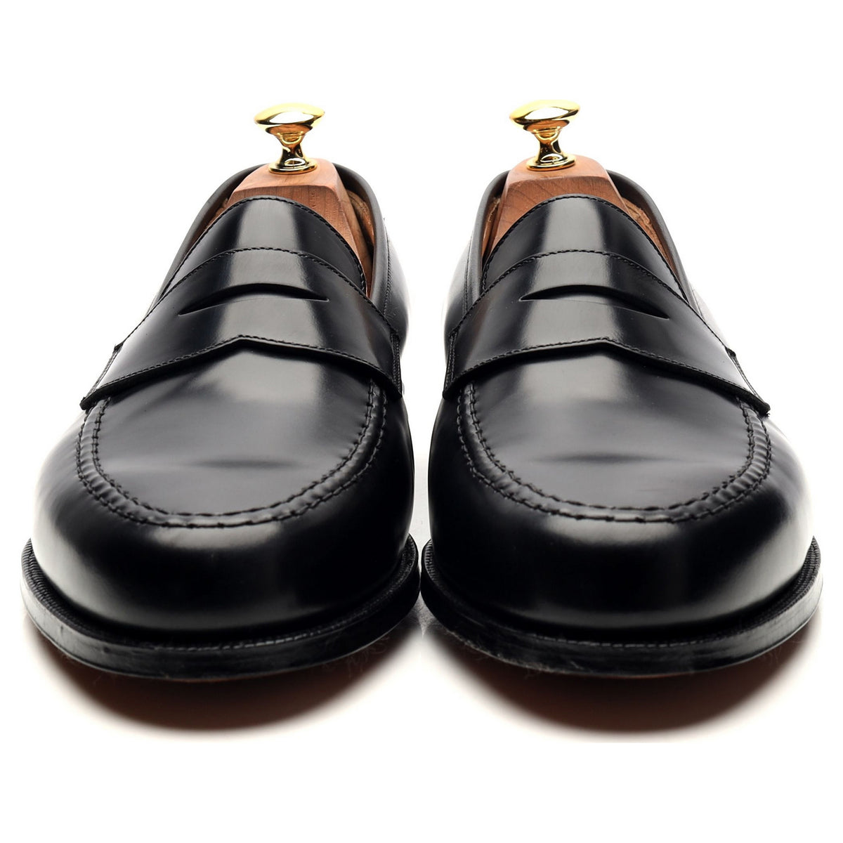 &#39;Boston&#39; Black Leather Loafers UK 10.5 E