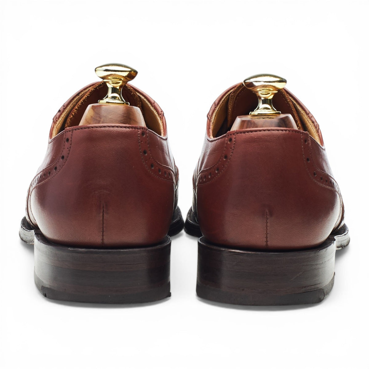 Tan Brown Leather Oxford Brogues UK 7.5 G