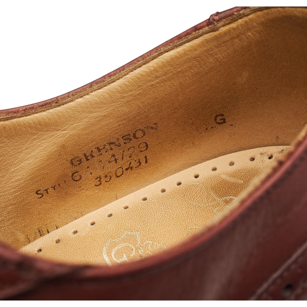 Tan Brown Leather Oxford Brogues UK 7.5 G