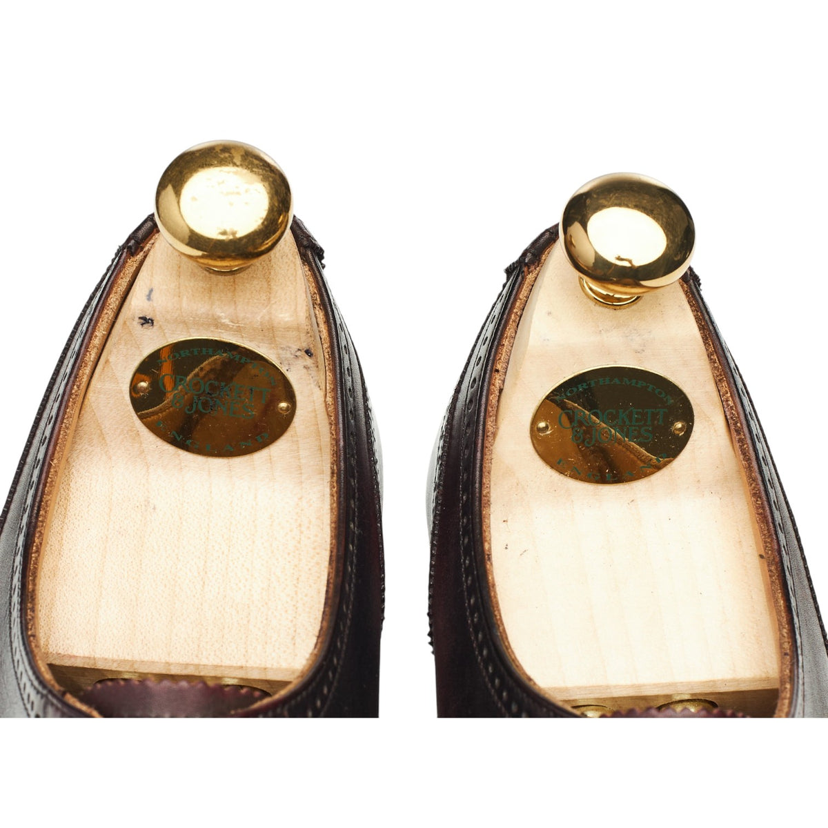 'Drummond' Burgundy Patina Leather Oxford Brogues UK 6.5 E