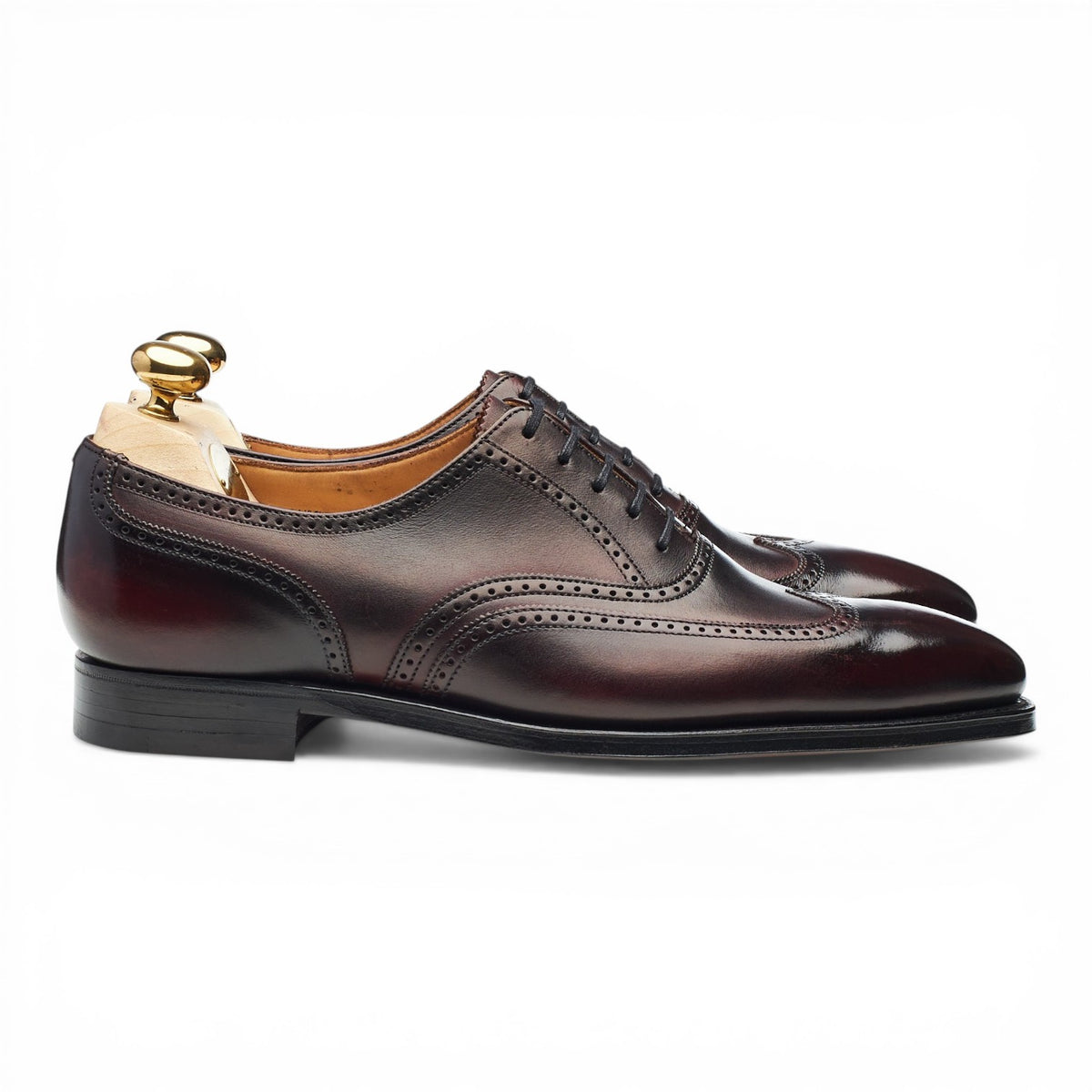 'Drummond' Burgundy Patina Leather Oxford Brogues UK 6.5 E