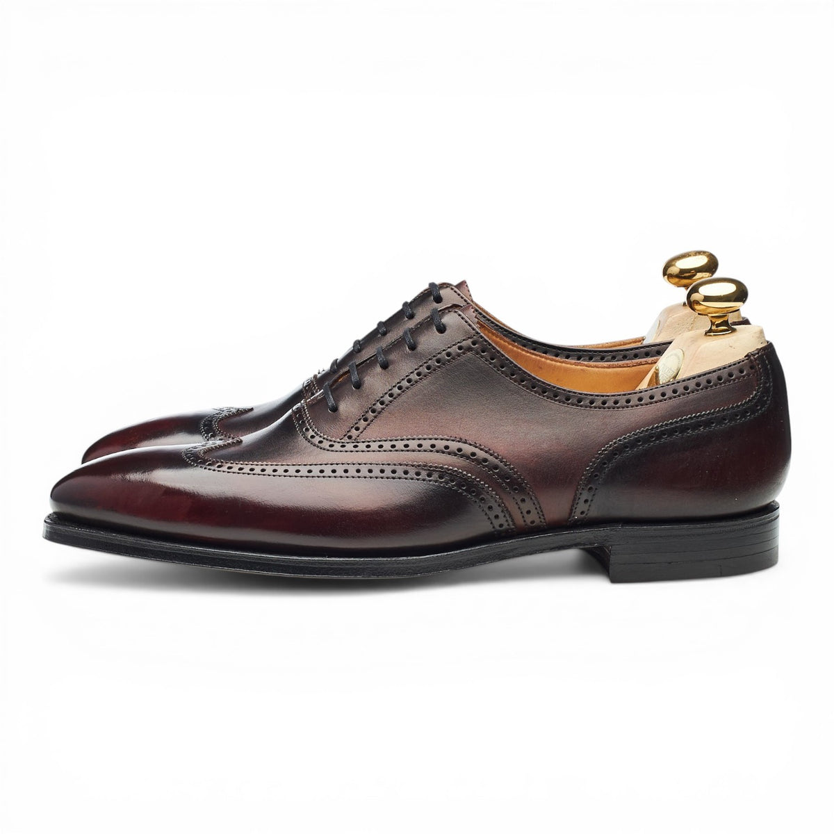 'Drummond' Burgundy Patina Leather Oxford Brogues UK 6.5 E
