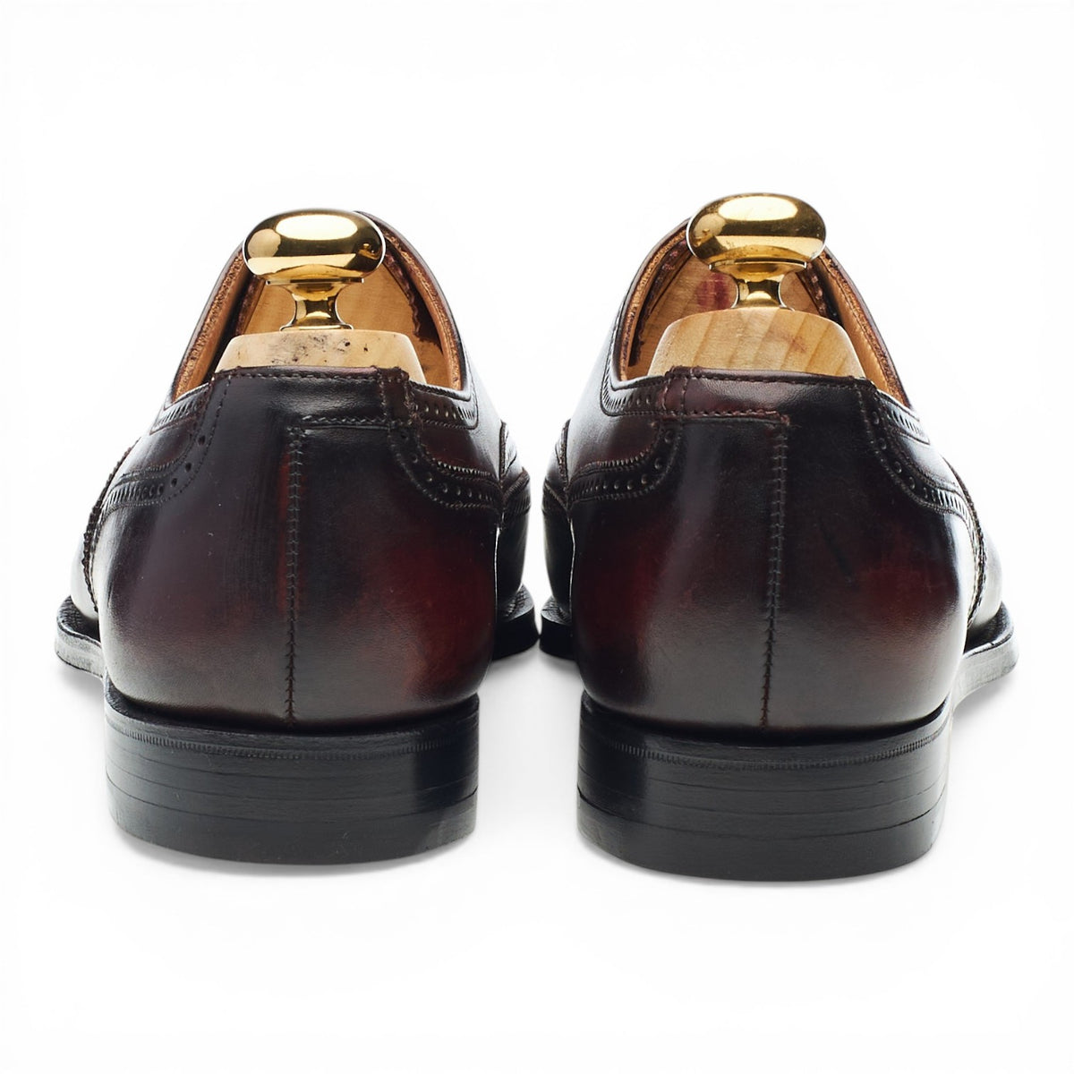 'Drummond' Burgundy Patina Leather Oxford Brogues UK 6.5 E