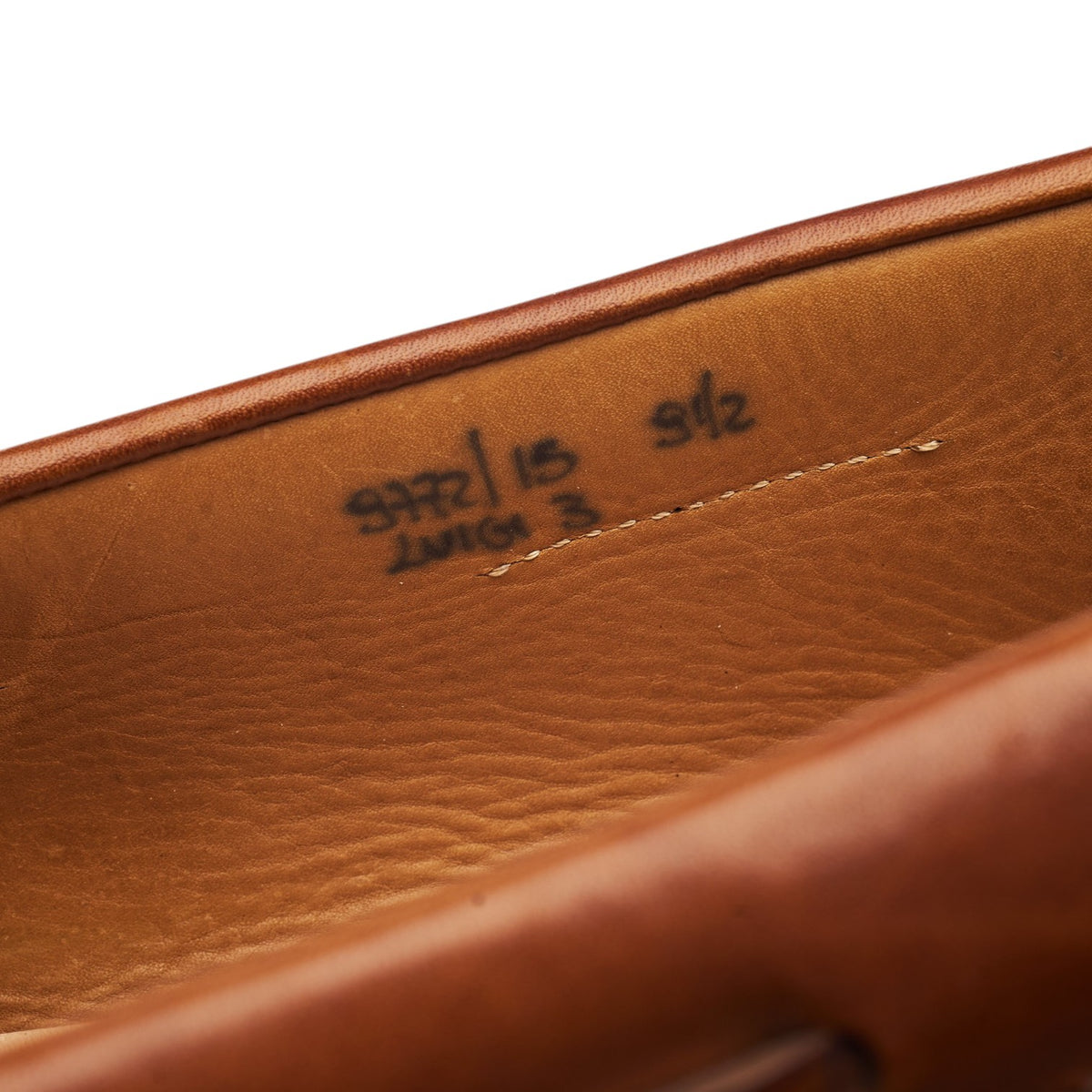 'Luigi 3' Tan Brown Leather Driving Loafers UK 9.5