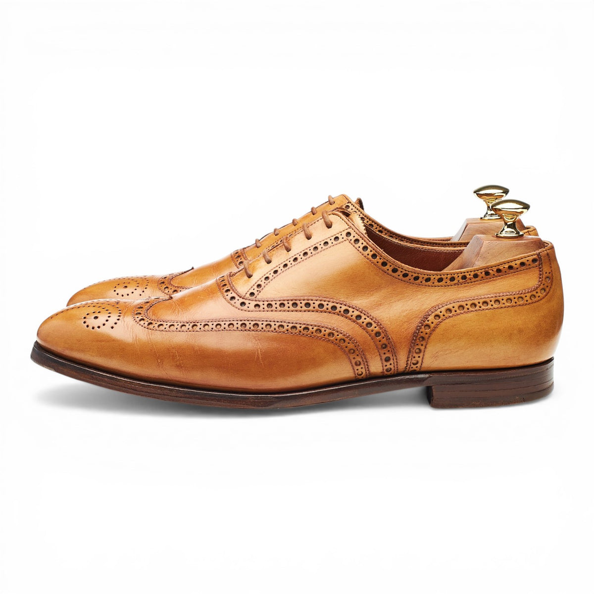 'Clifford' Tan Brown Leather Oxford Brogues UK 9 E