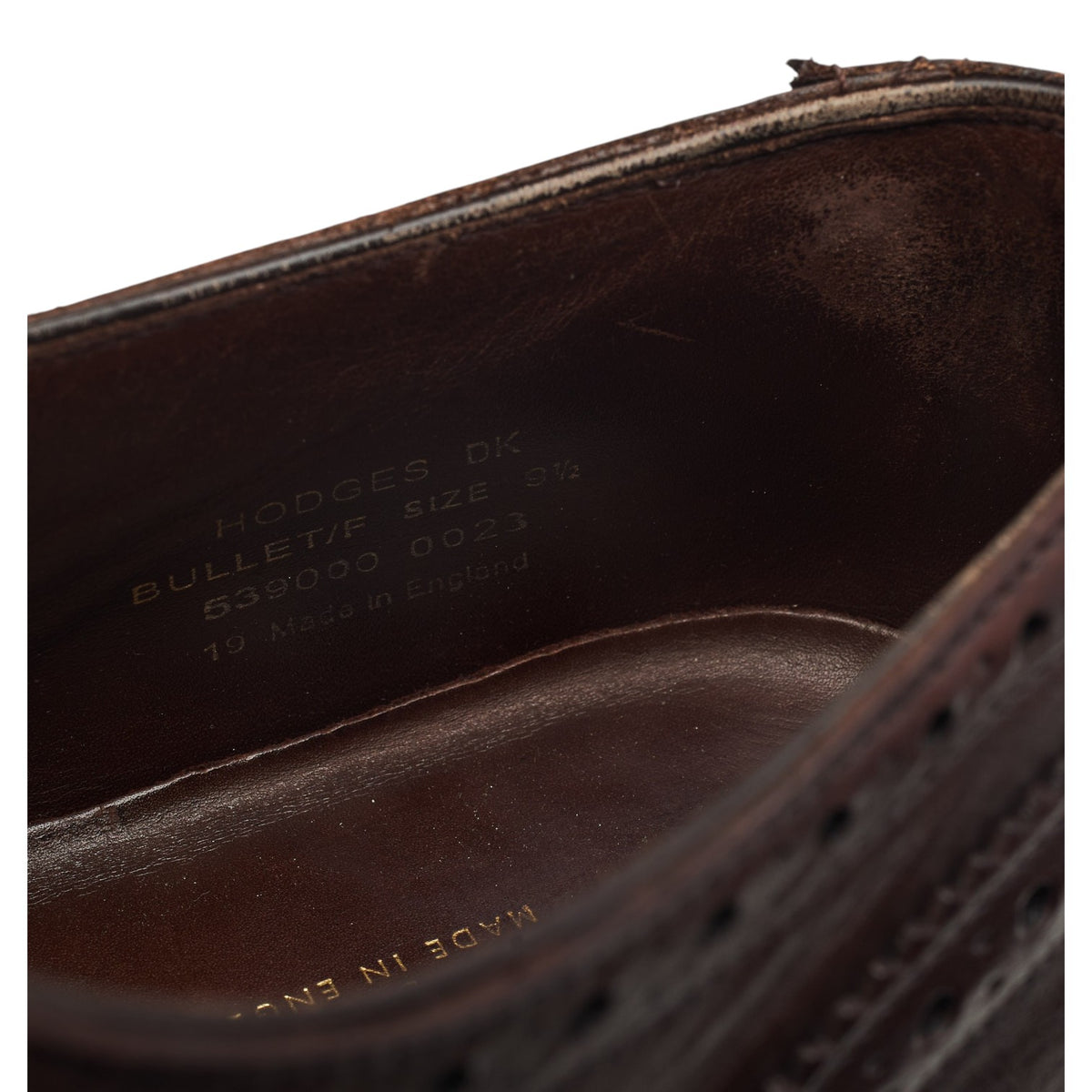 1880 Legacy 'Hodges' Dark Brown Leather Oxford Brogues UK 9.5 F