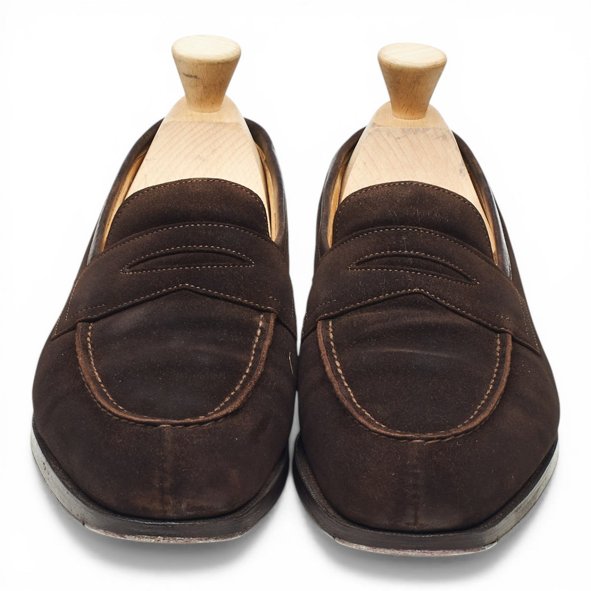 'Harrow' Dark Brown Suede Loafers UK 7 E