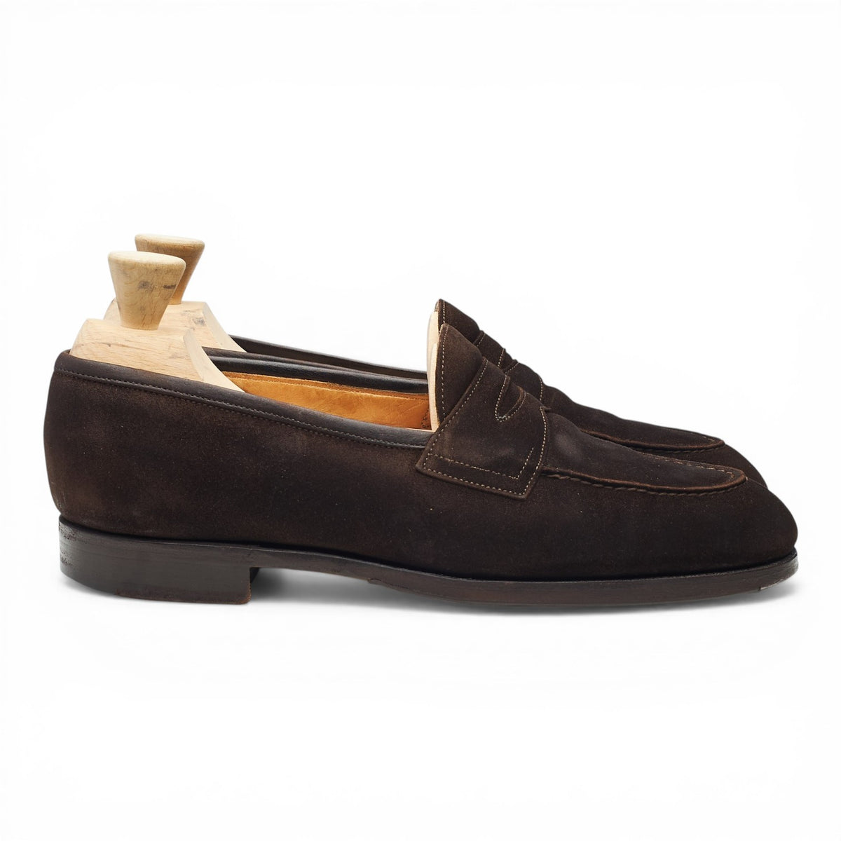 'Harrow' Dark Brown Suede Loafers UK 7 E