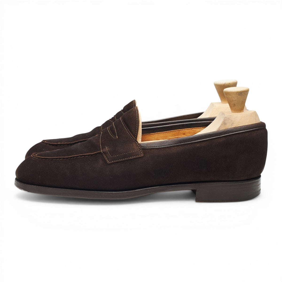 'Harrow' Dark Brown Suede Loafers UK 7 E