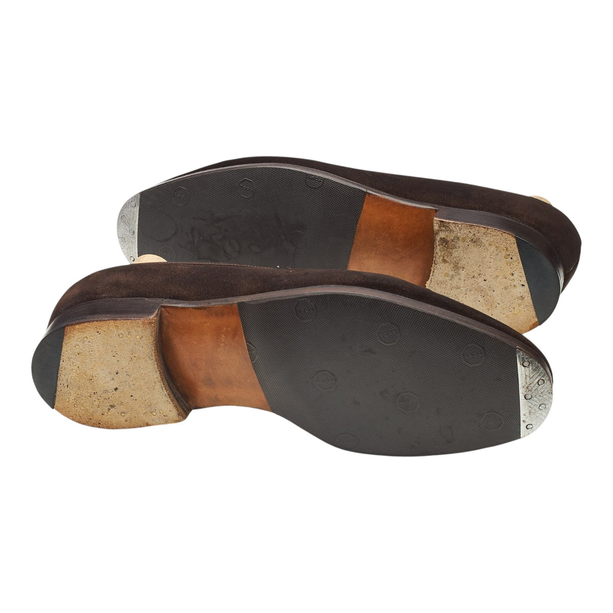 'Harrow' Dark Brown Suede Loafers UK 7 E