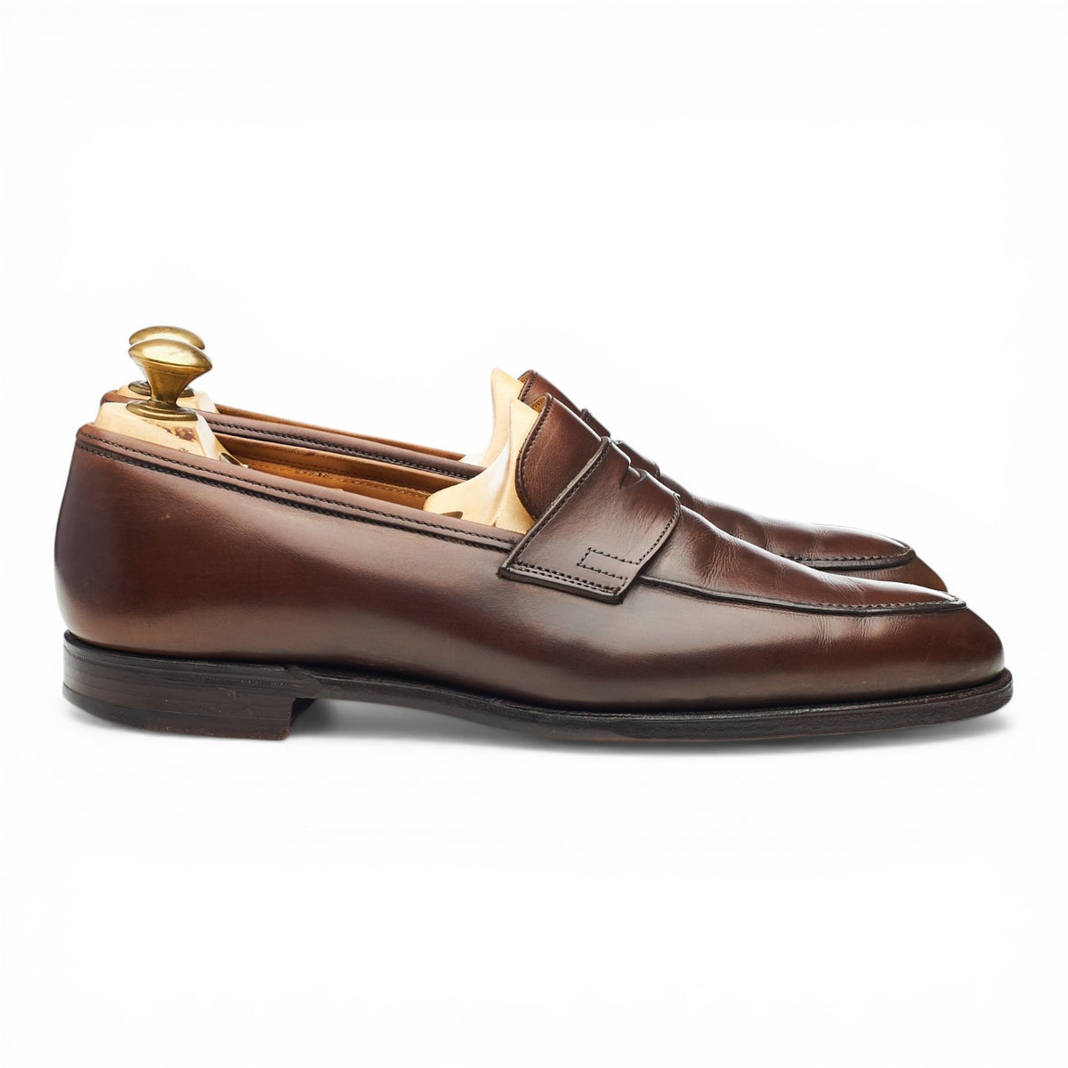'Crawford' Dark Brown Leather Loafers UK 6 E