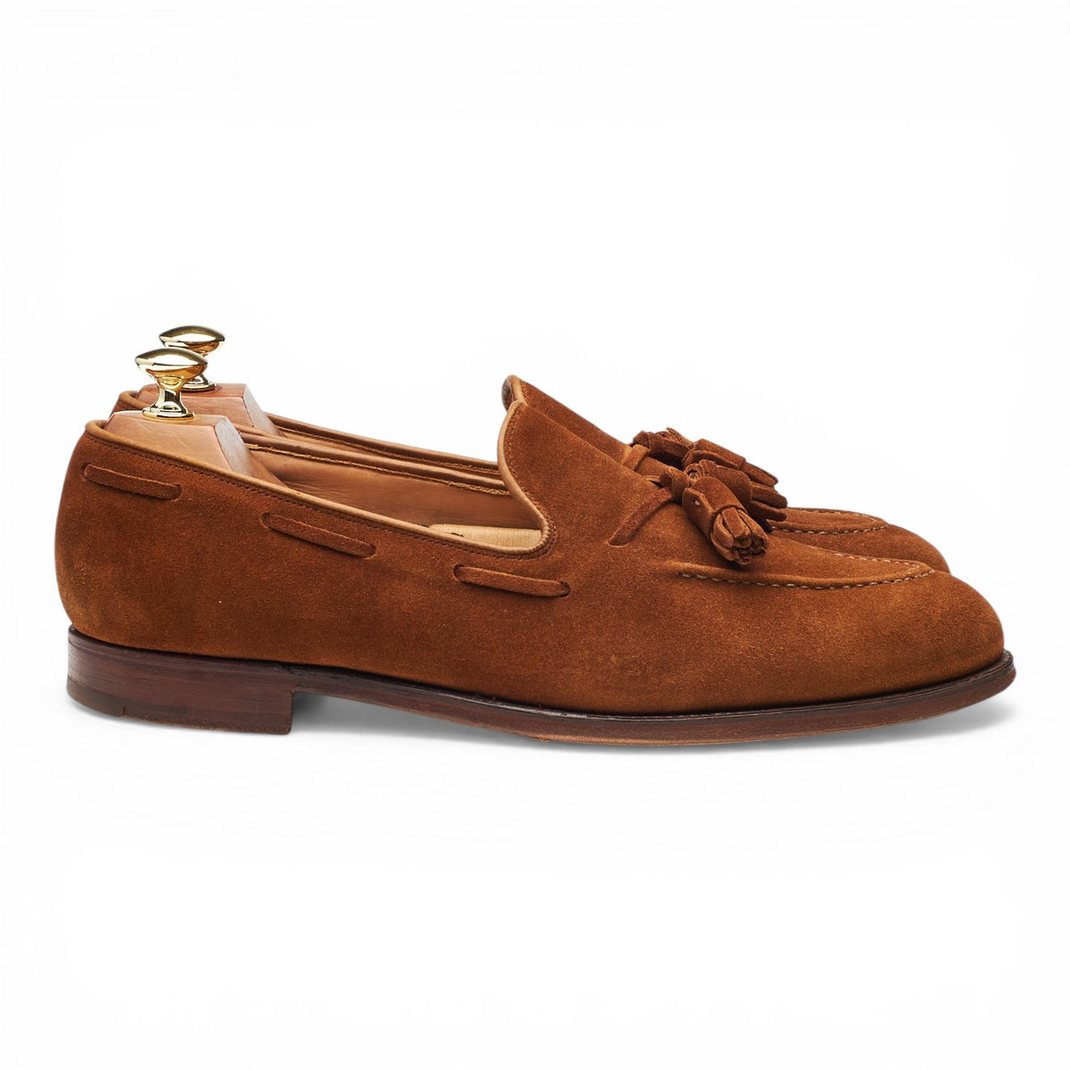 'Cavendish 2' Polo Brown Suede Tassel Loafers UK 9 E