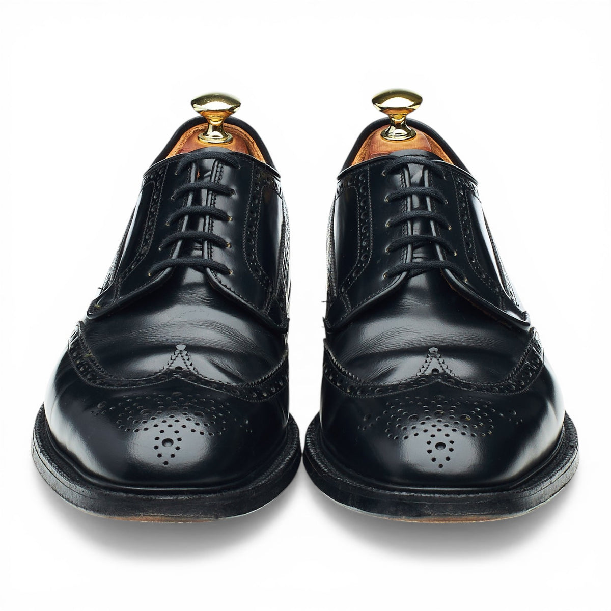 'Grafton' Black Leather Derby Brogues UK 7.5 F