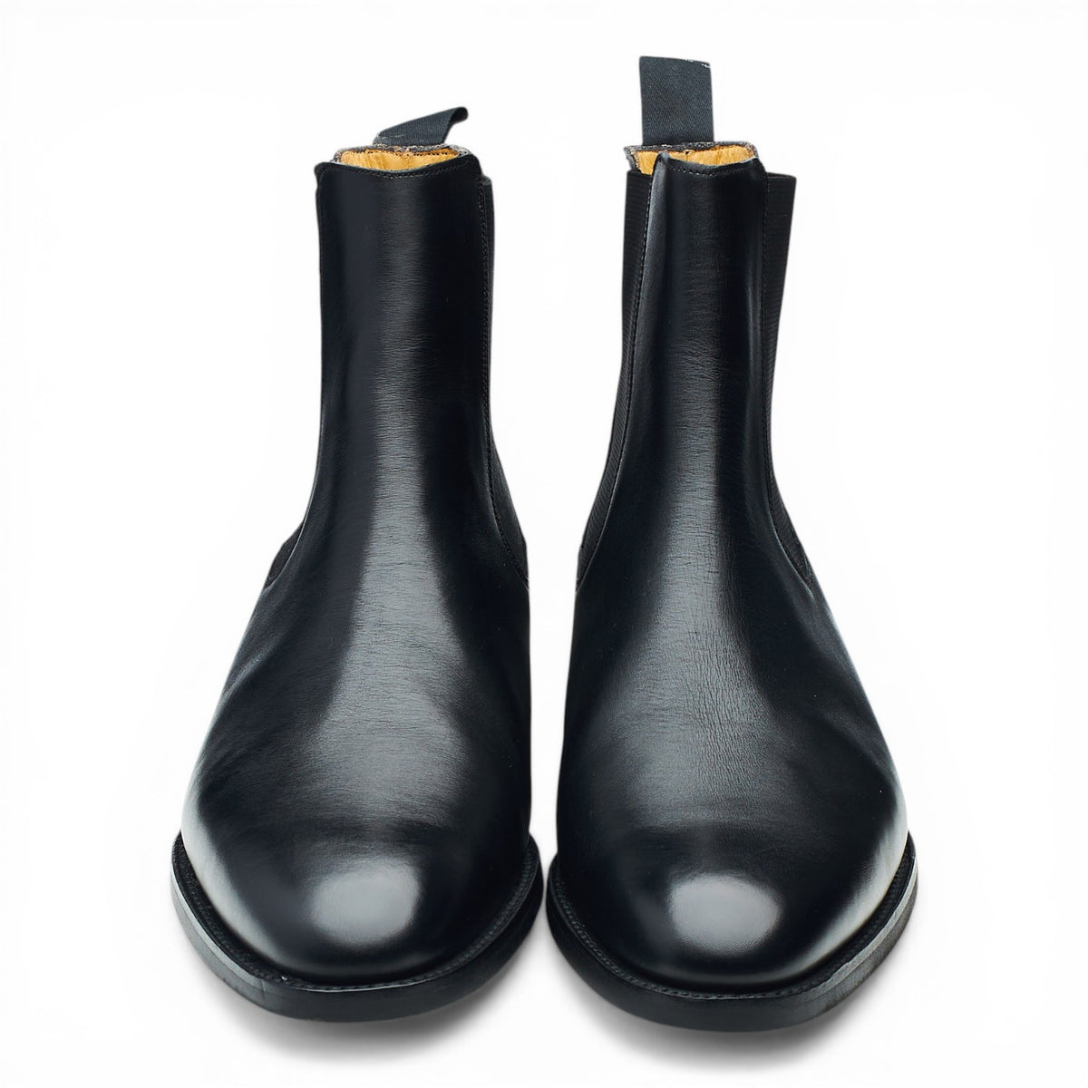 Black Leather Chelsea Boots UK 7.5 G