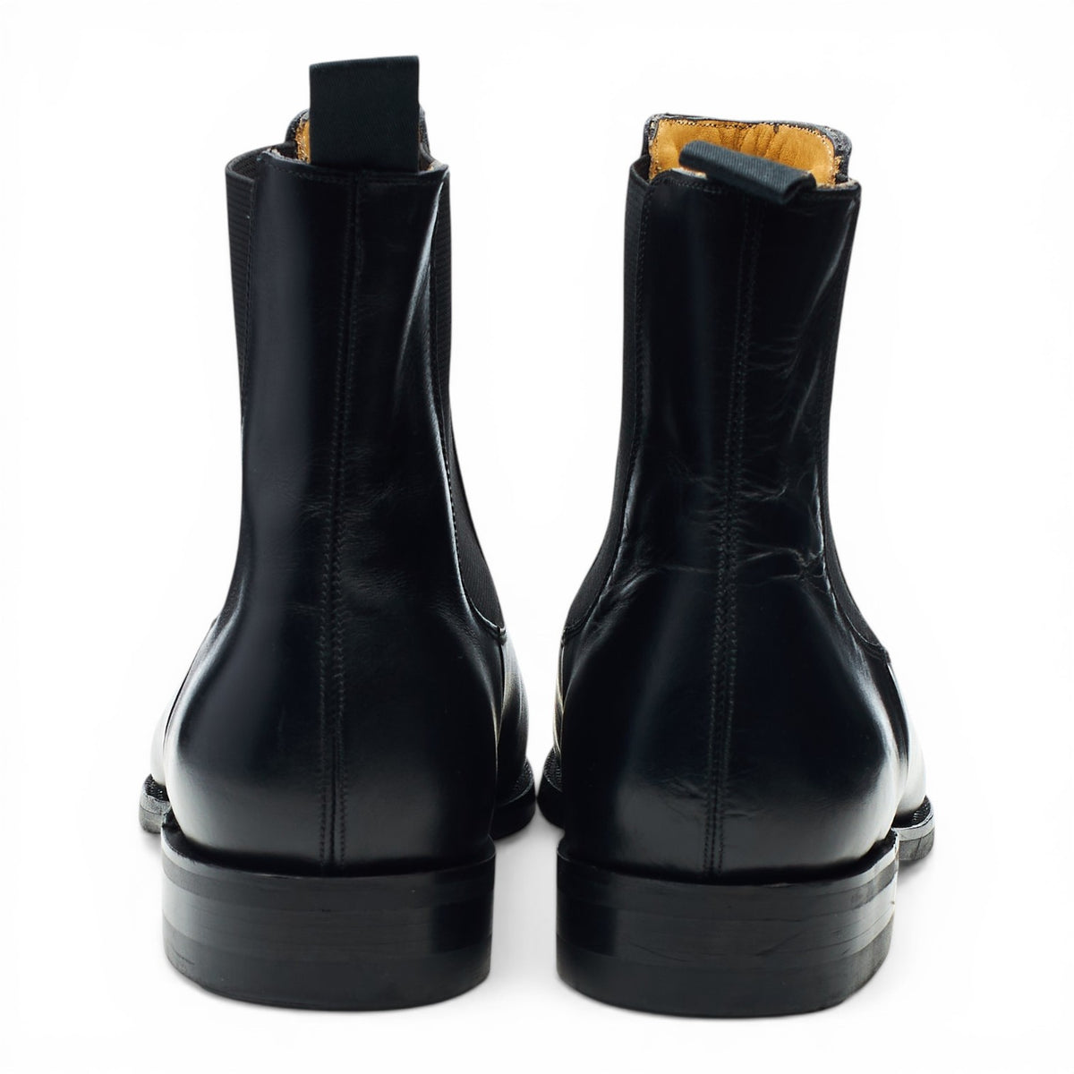 Black Leather Chelsea Boots UK 7.5 G