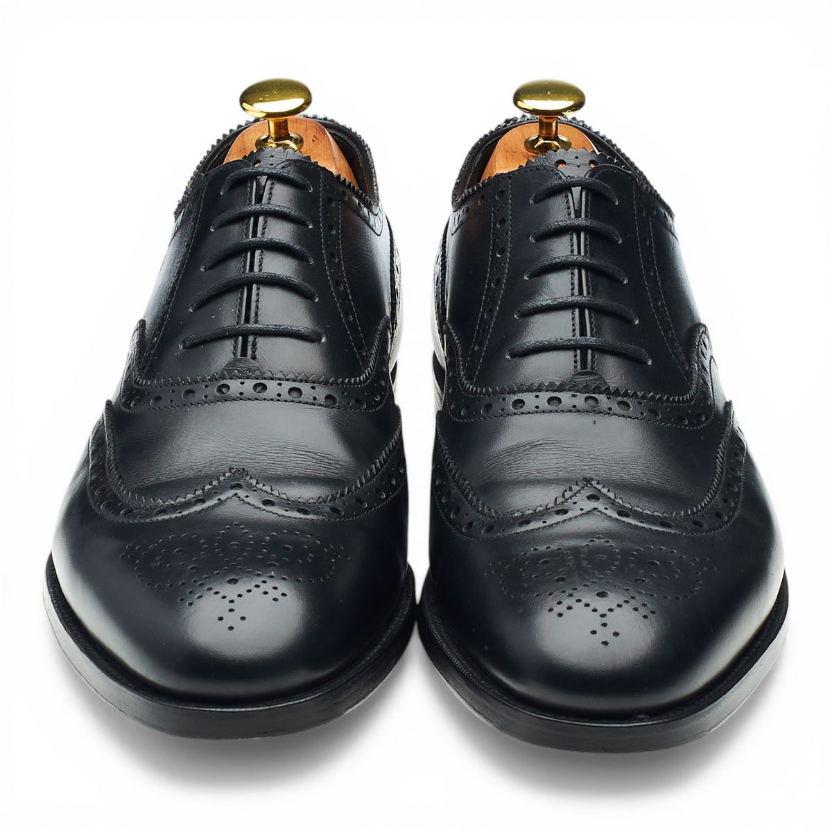 Black Leather Oxford Brogues UK 8.5 EE